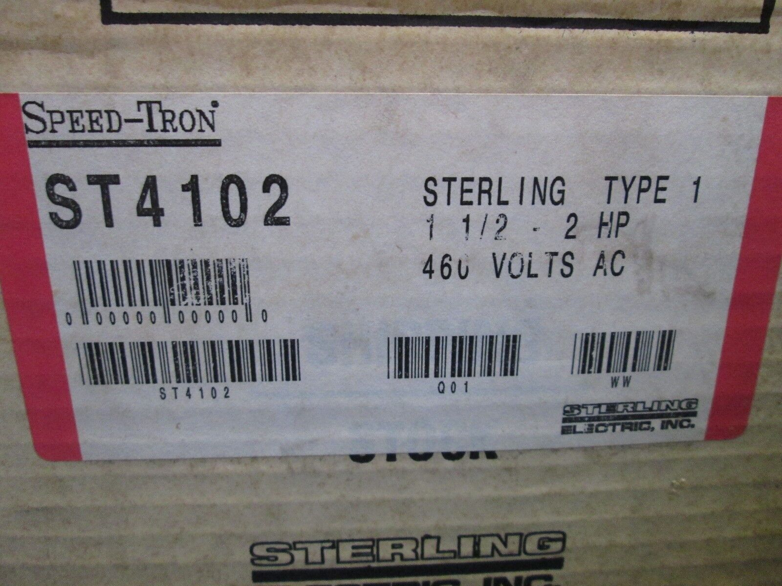 Sterling AC Motor ST4102 1-1/2 to 2HP Used