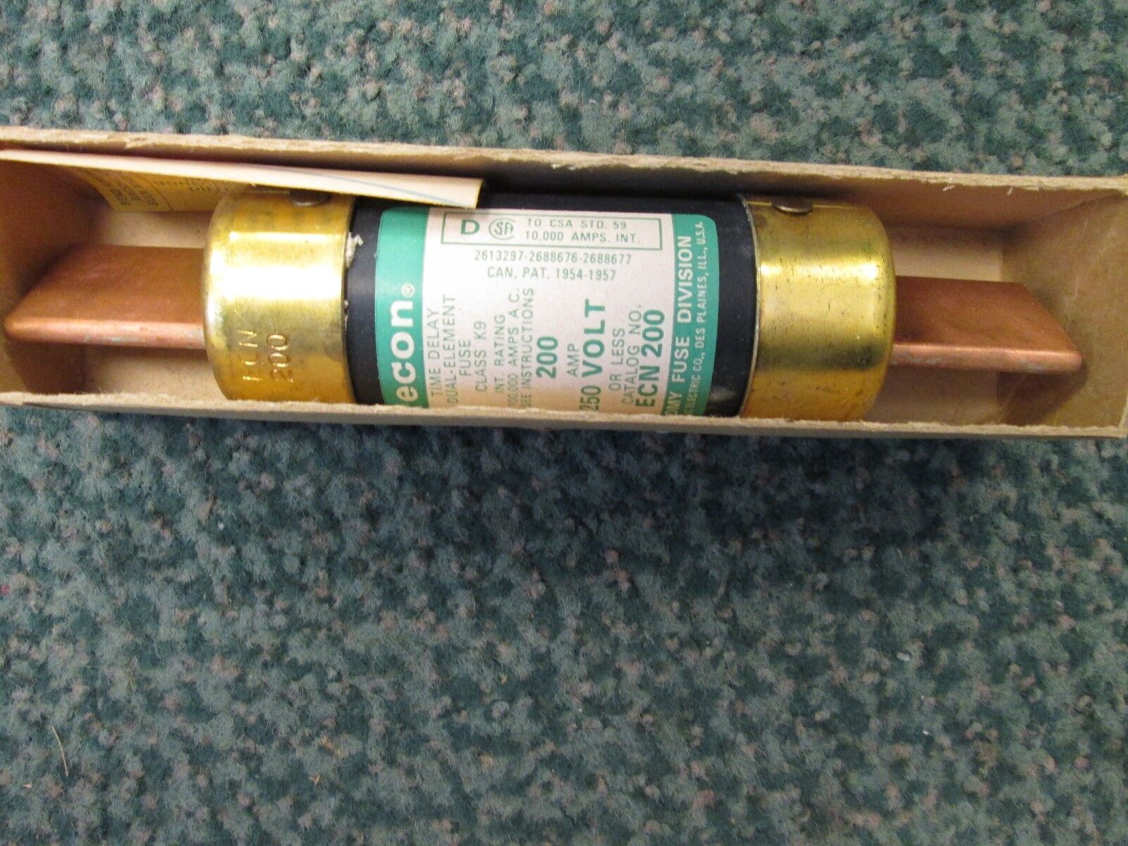 Econ Time Delay Fuse ECN 200 200A 250V New Surplus