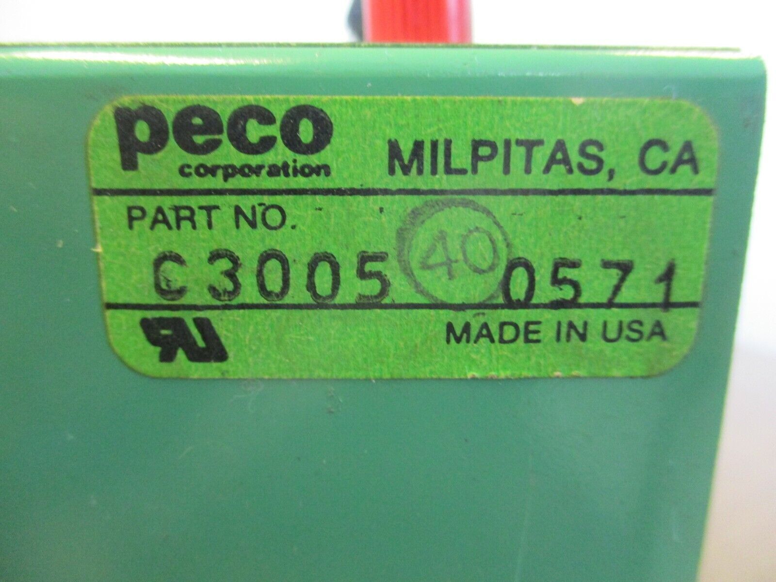 Peco HM ON/OFF Delay Module C3005-0571 Used