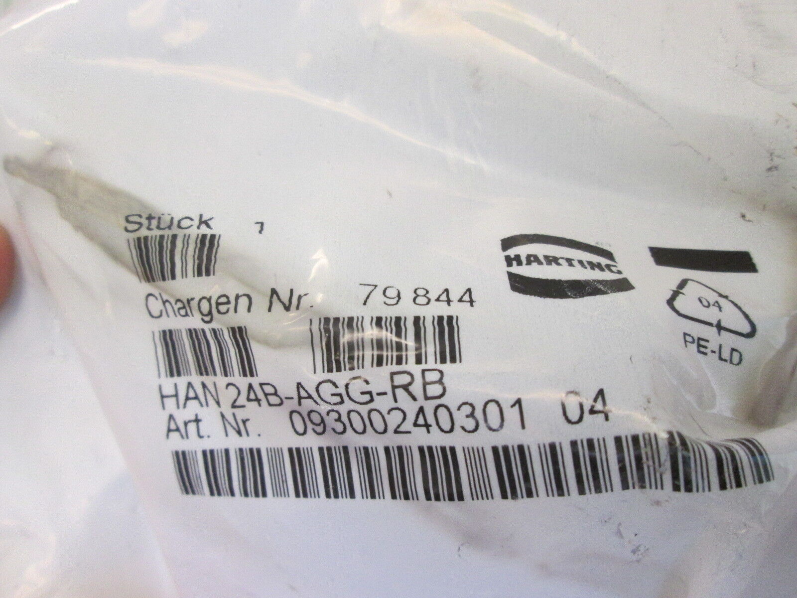 Harting 2-lever Base Panel Housing HAN 24B-AGG-RB New Surplus