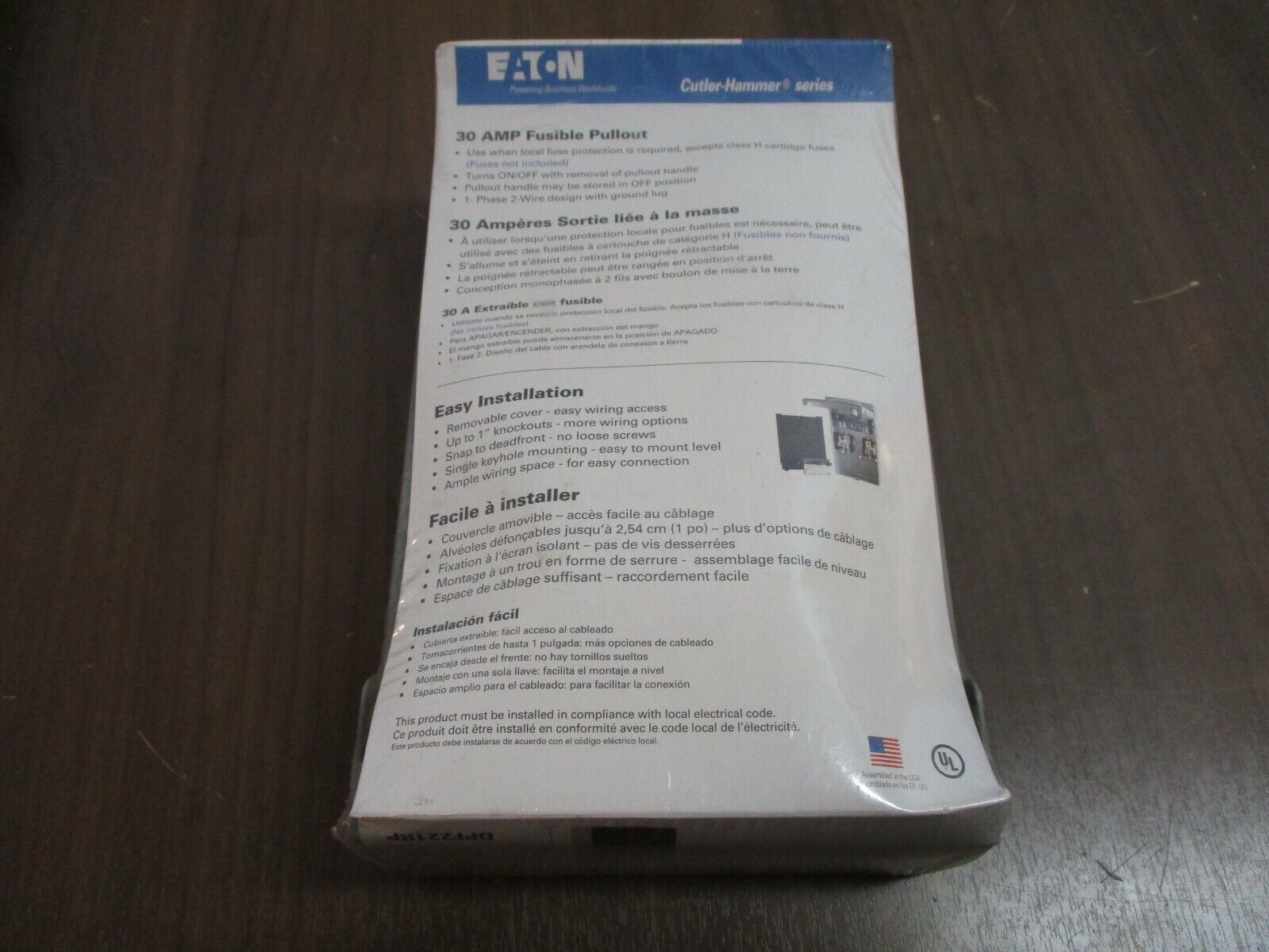 Eaton Cutler-Hammer Fusible Pullout Air Conditioner Disconnect DPF221RP 30A 240V