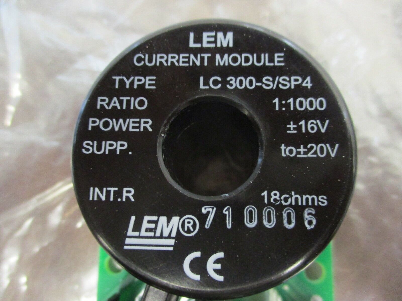 LEM Current Module LC 300-S/SP4 Ratio 1:1000 Power: 16V-20V *No Box* New Surplus