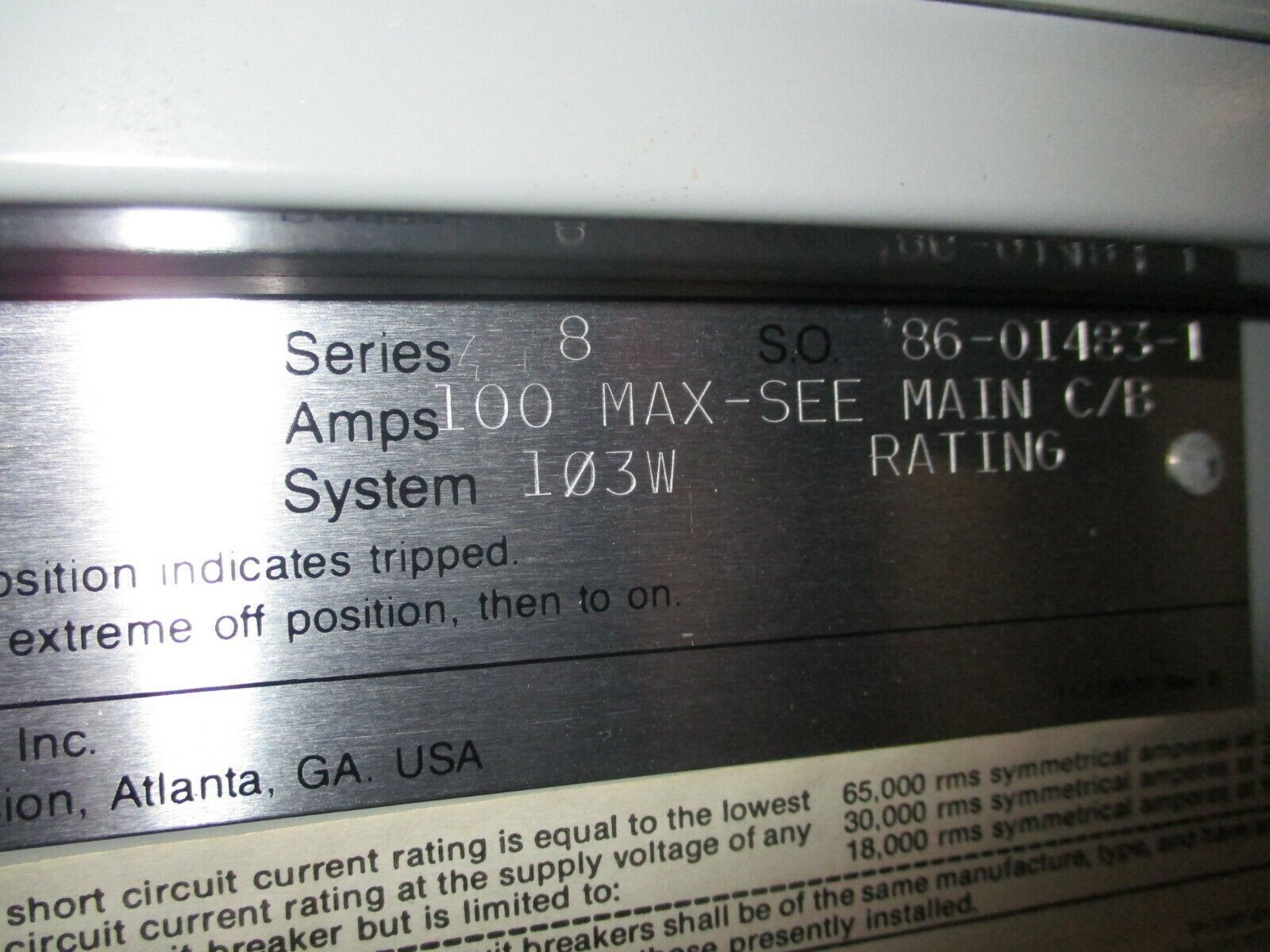 Siemens Main Breaker Circuit Breaker Panel CDP7 100A Max 120/240V 60A Main Used