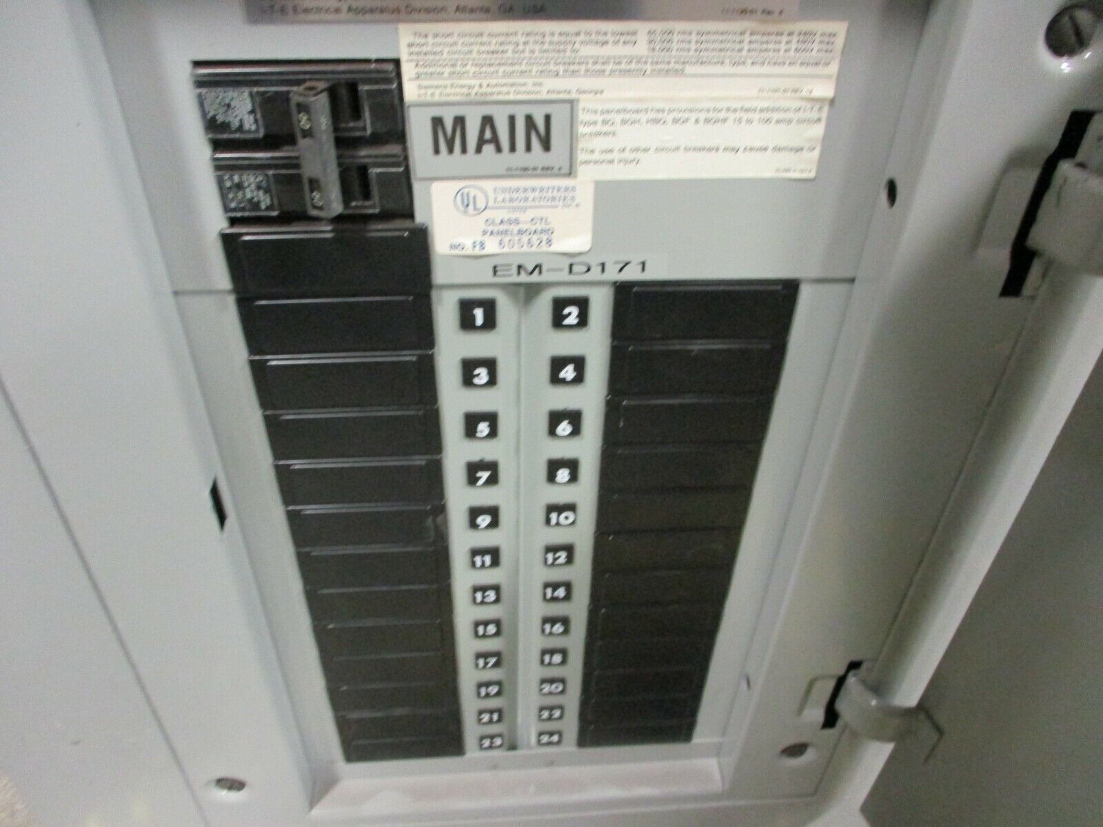 Siemens Main Breaker Circuit Breaker Panel CDP7 100A Max 120/240V 60A Main Used