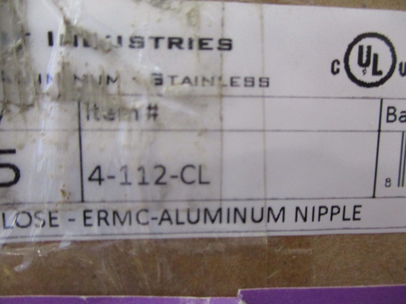 Patriot Industries Aluminum Nipple 4-112-CL 1 1/2" Close *Box of 24* New Surplus