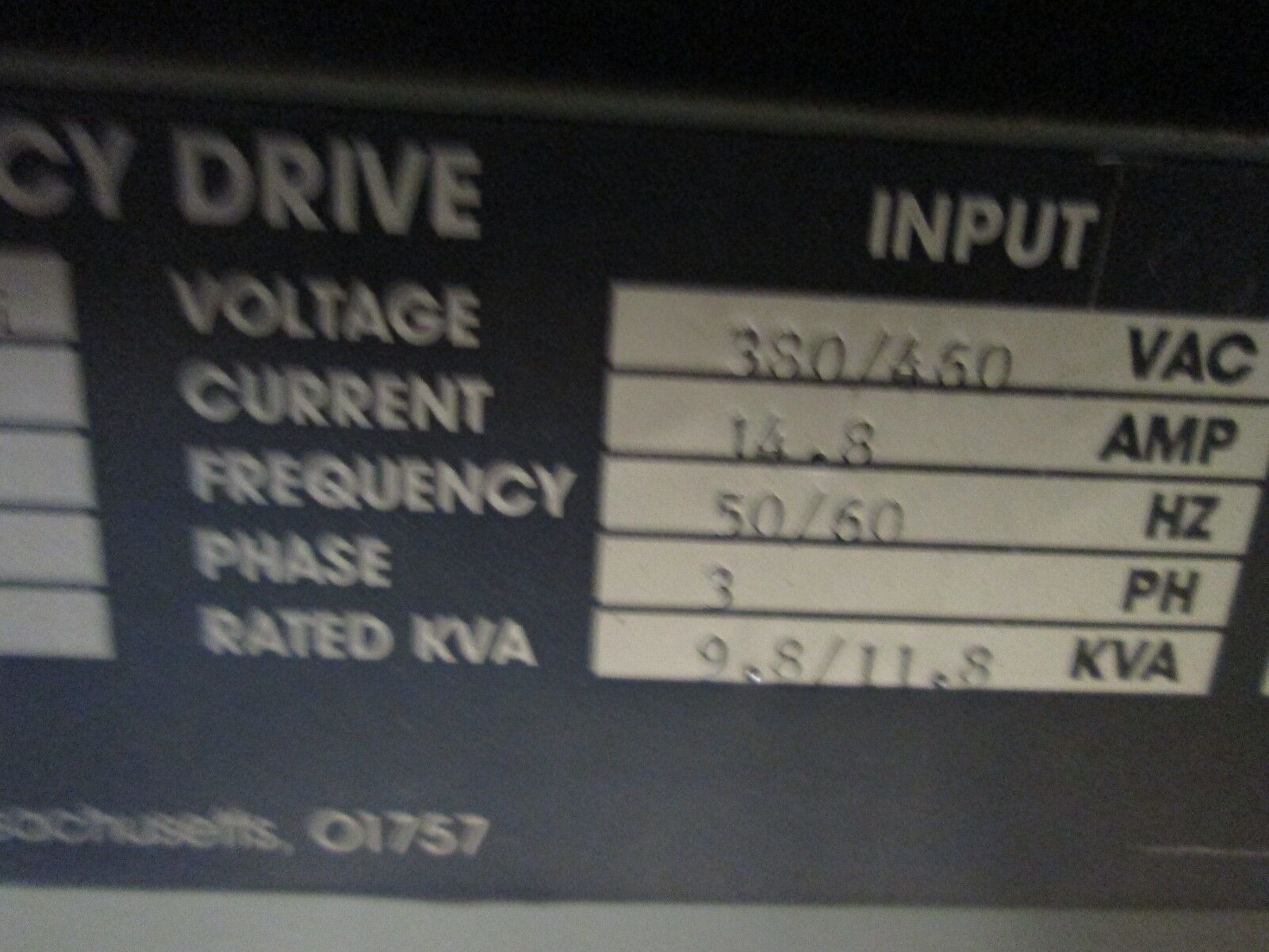 VeeArc AC Drive w/ Bypass MCH421N3X3M3X1X1 10HP Used