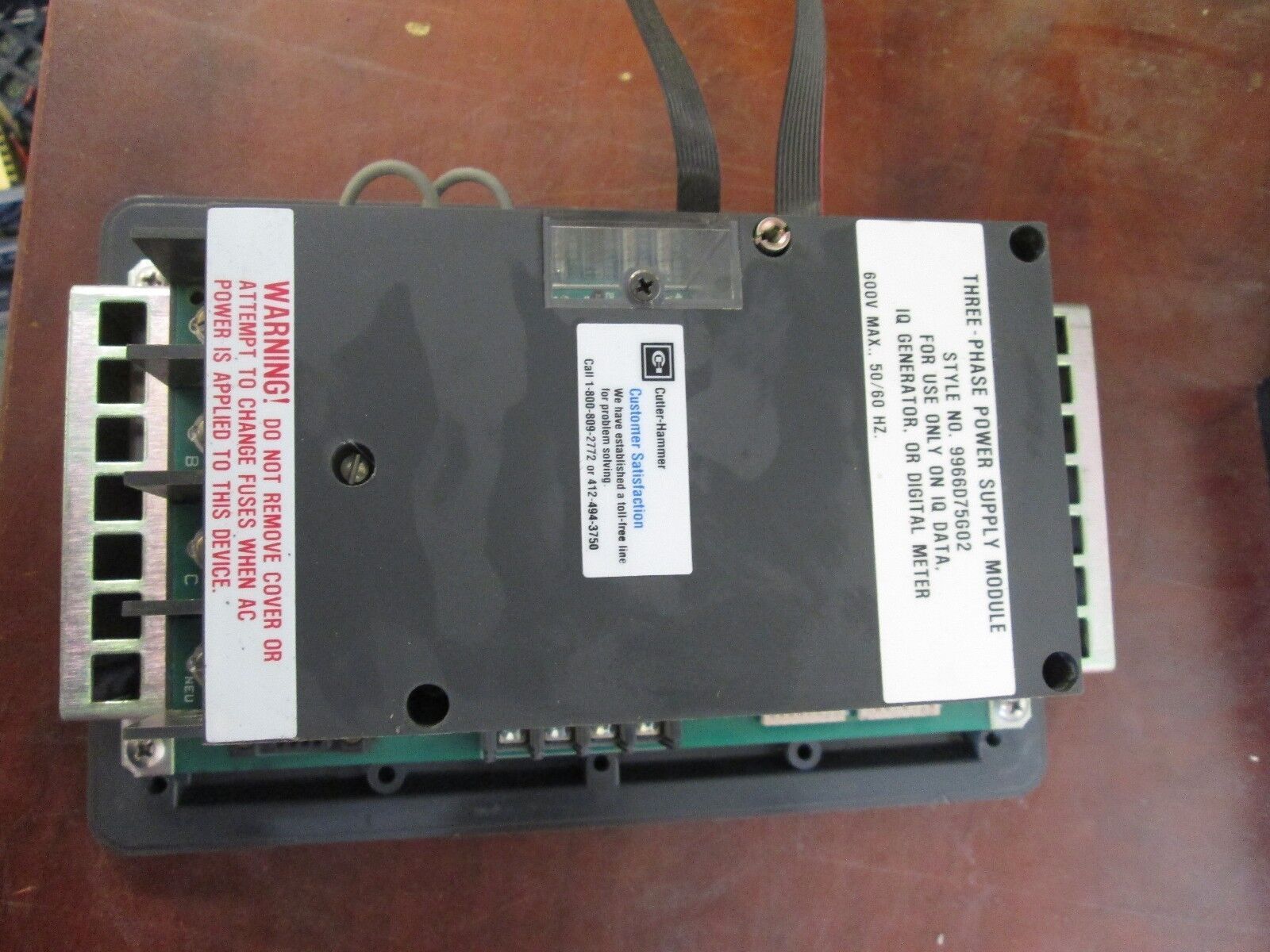 Westinghouse IQ Data Module 2D78533 w/9966D75G02 3-Phase Power Supply Used