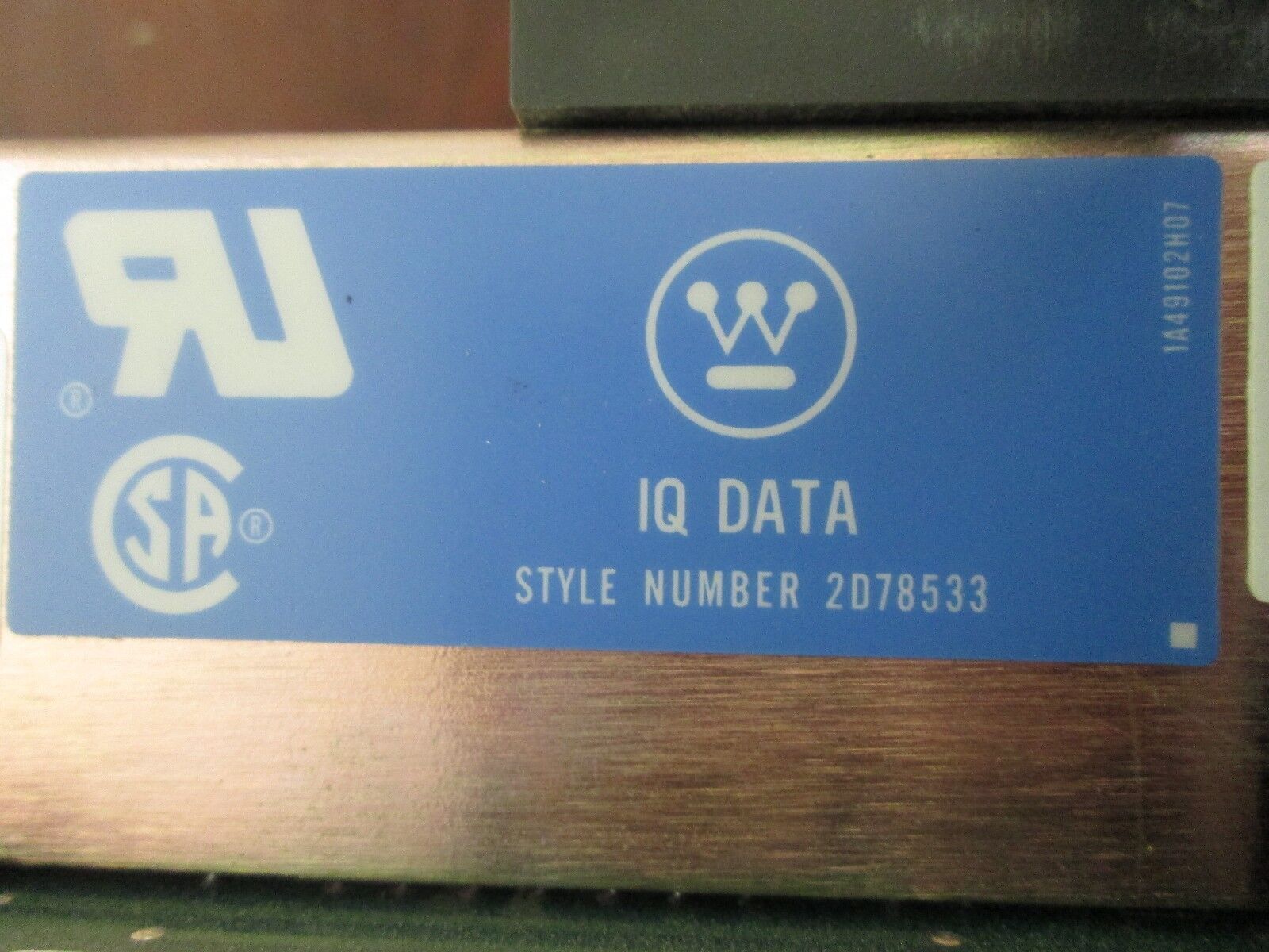 Westinghouse IQ Data Module 2D78533 w/9966D75G02 3-Phase Power Supply Used