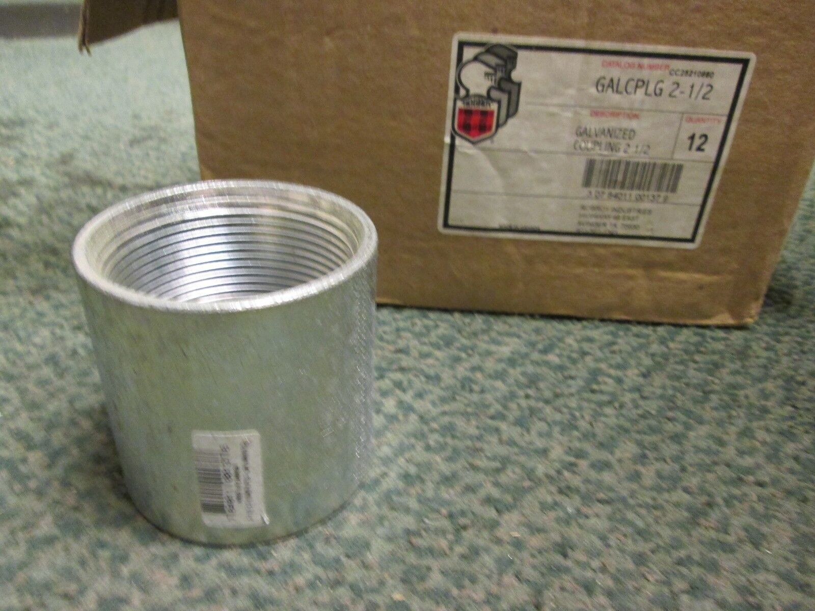 RobRoy Galvanized Steel Coupling Size 2-1/2" Box of 15 New surplus