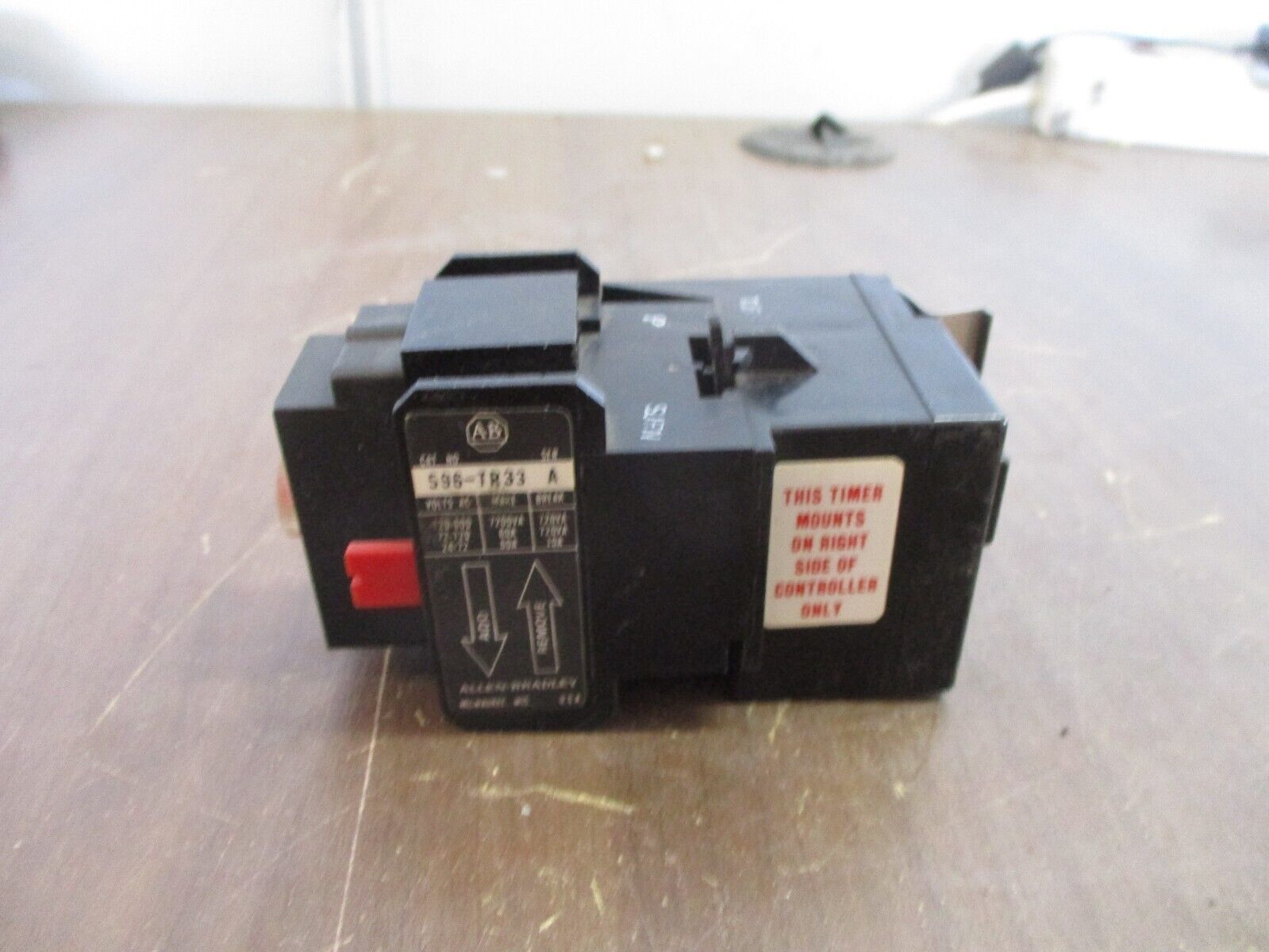 Allen-Bradley Timing Unit 596-TR33 Ser. A Off Delay: 0.1-180 Sec Used