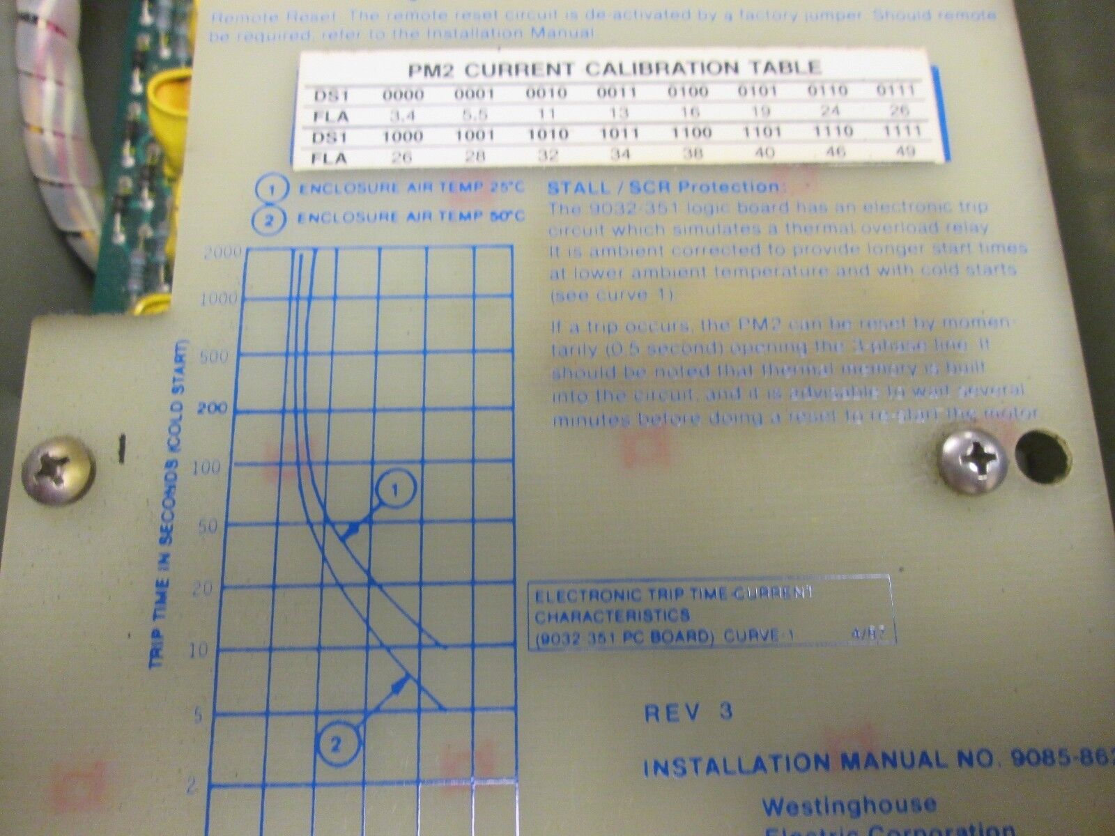 Westinghouse Power Miser 2 PM2-C 230/460V 3.7-52FLA 50/60Hz Used