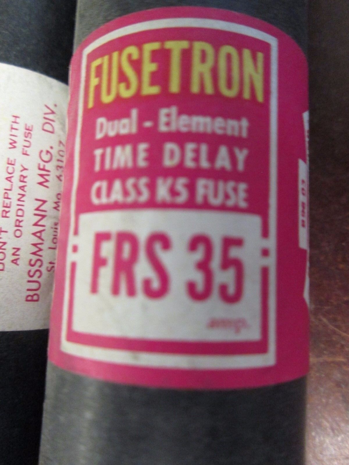 Bussmann Fusetron Fuse FRS 35 600V 35A *Lot of 3* New Surplus