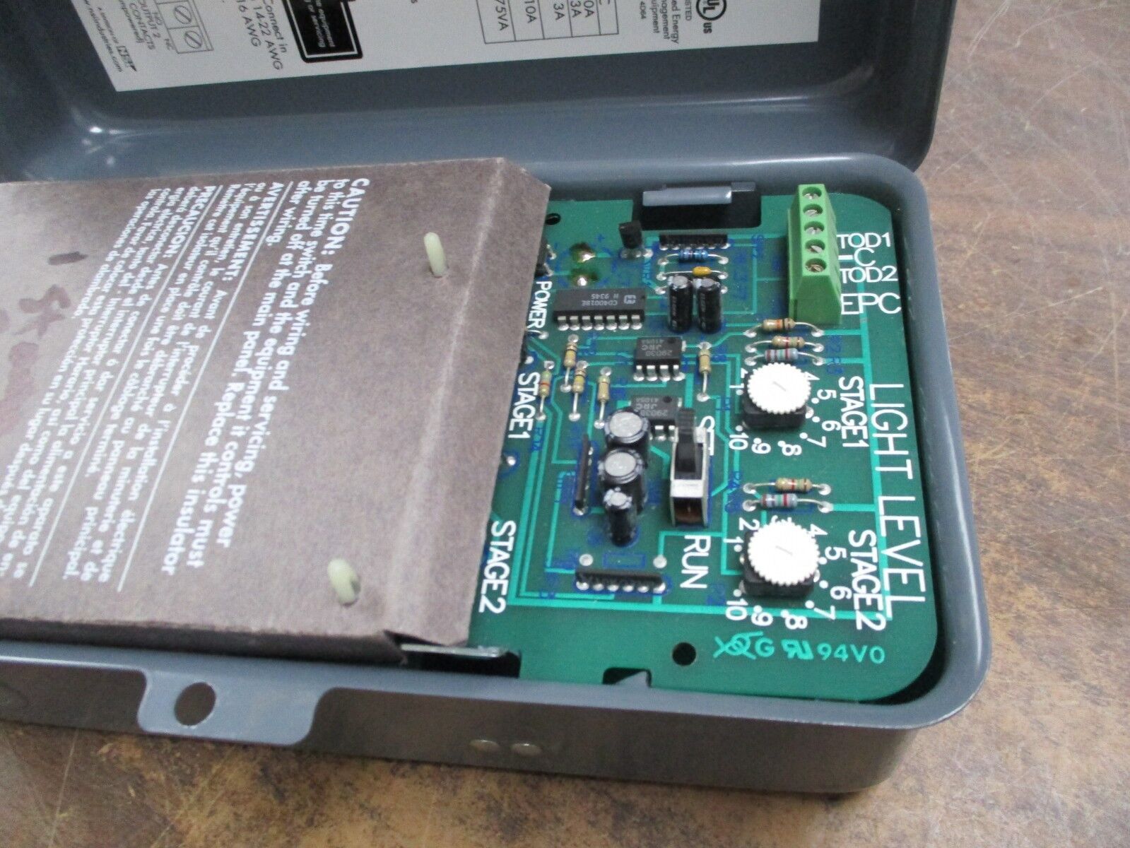 Tork Dual Stage Lighting Controller LC200 120/240/277V 50/60Hz 5VA Used