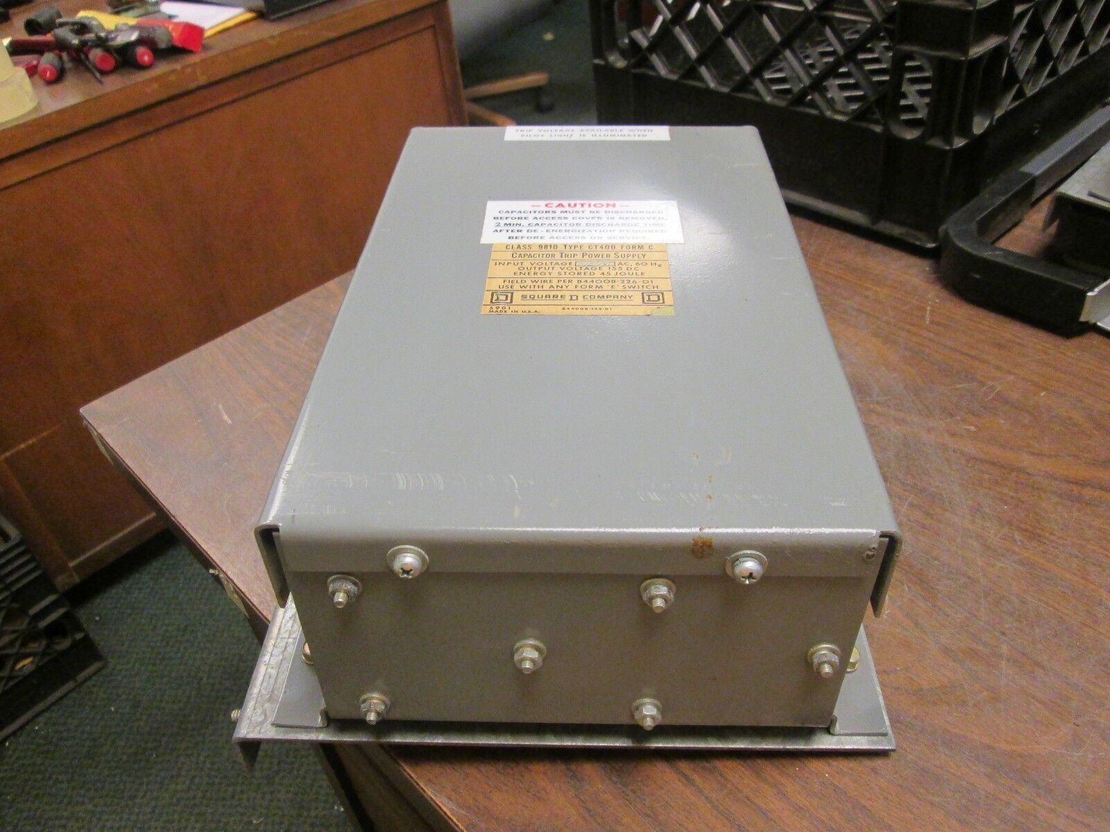 Square D Capacitor Trip Power Supply 9810 CT400 45 Joules Stored, Used