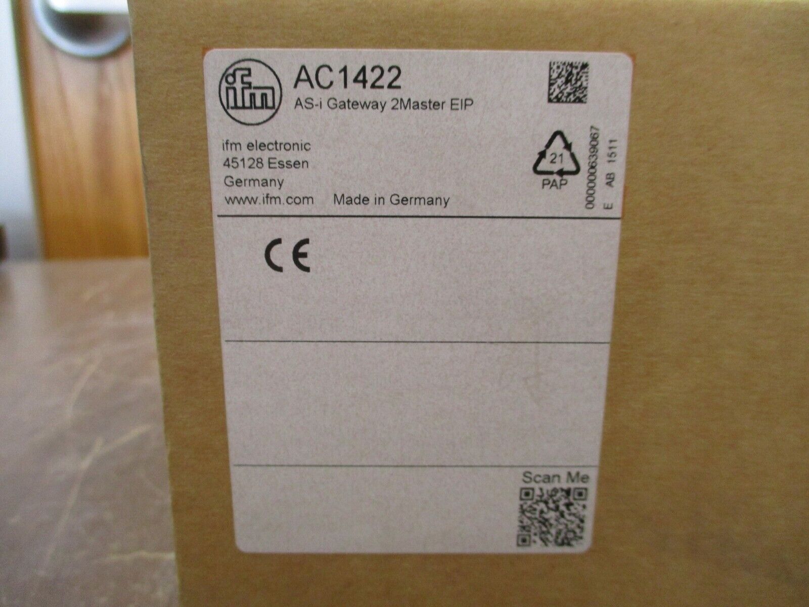 IFM AS-i Ethernet/IP Gateway AC1422 New Surplus