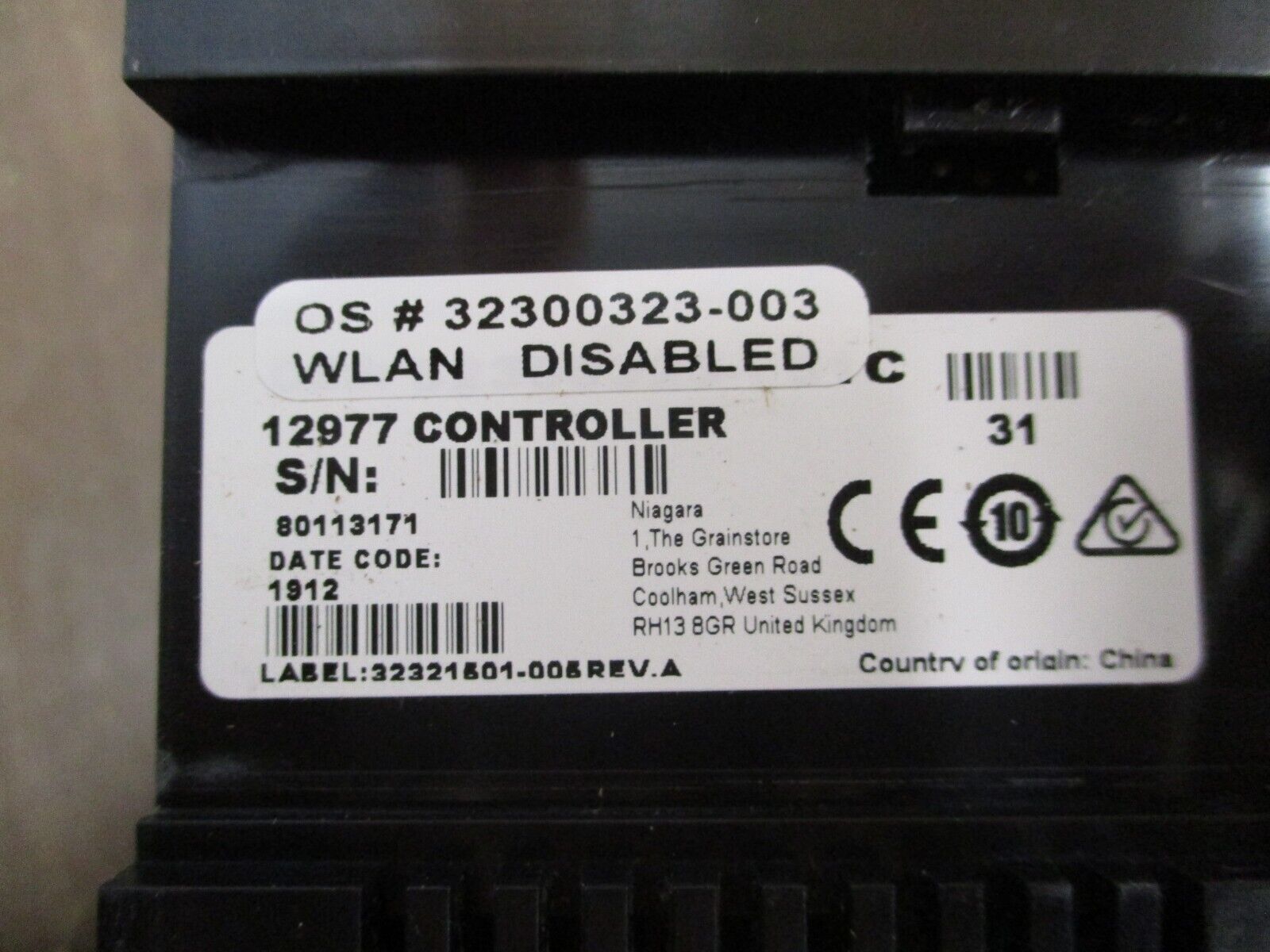 Niagara Cylon Integra IT-8000 Controller 12977 OS #: 32300323-003 Used