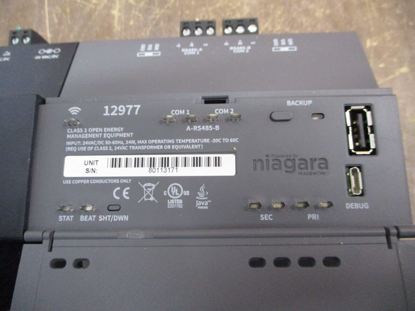 Niagara Cylon Integra IT-8000 Controller 12977 OS #: 32300323-003 Used