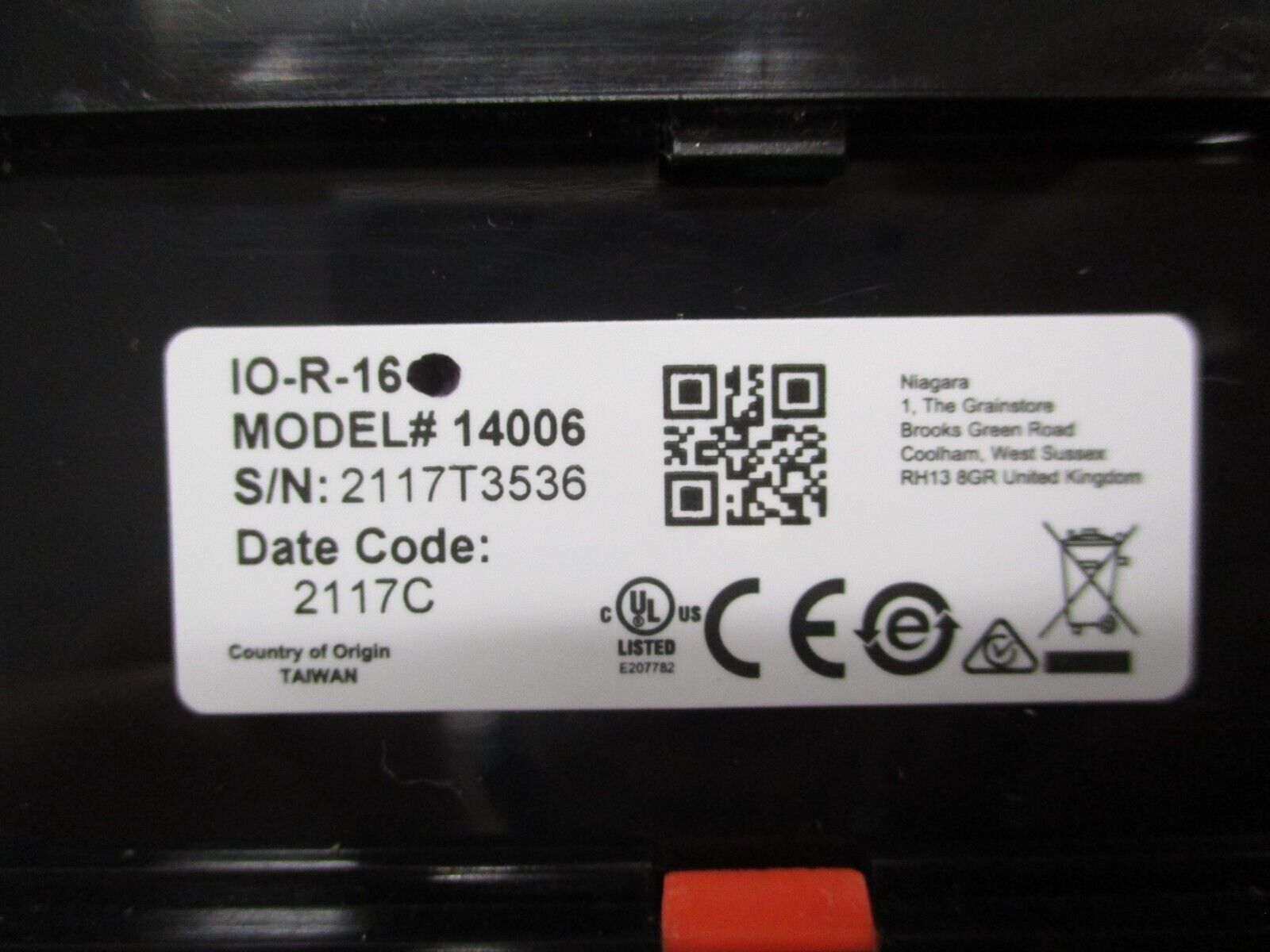 Niagara IO-R-16 I/O Module 14006 16PT Used