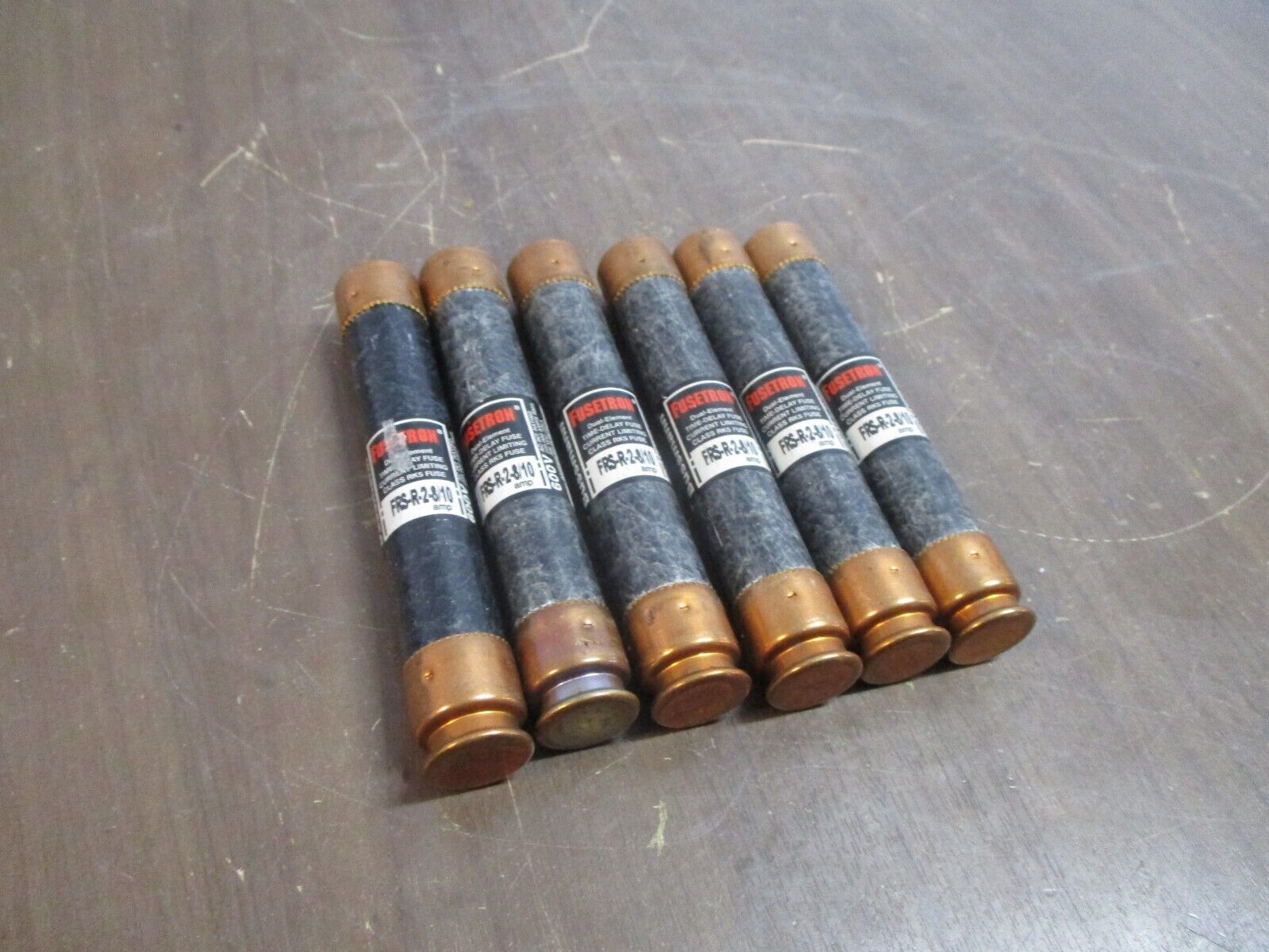 Bussmann Fusetron Fuse FRS-R-2-8/10 2 8/10A 600V *Lot of 6* Used