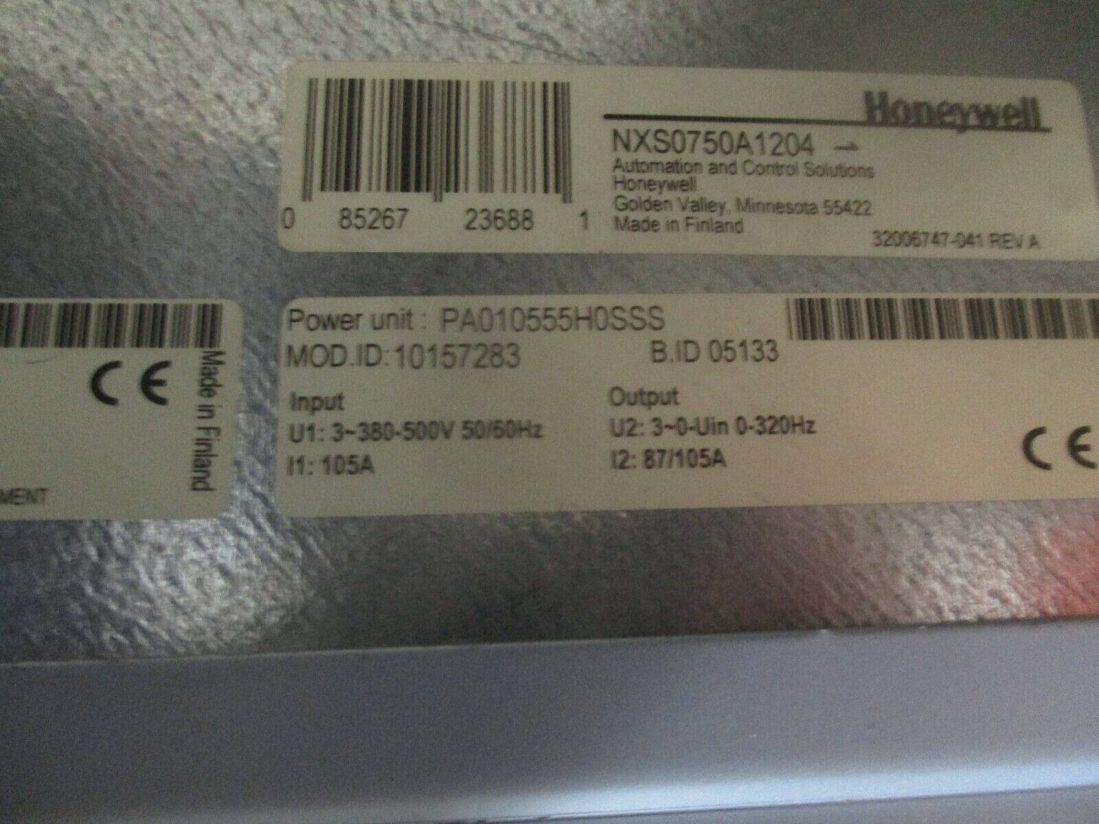 Honeywell AC Drive NXS0750A1204 75V 3Ph 380-500V Used