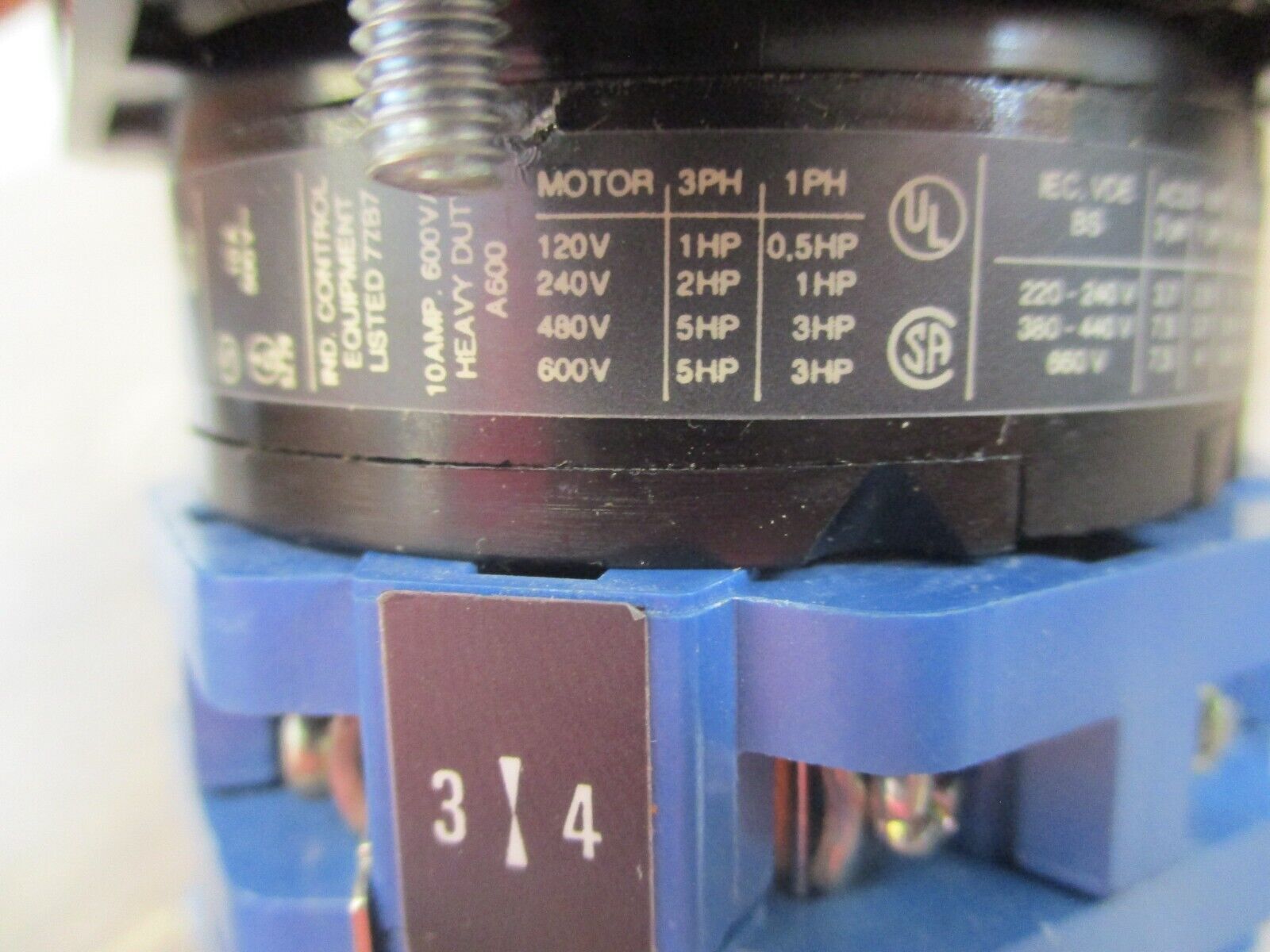 Kraus & Naimer A11 Ammeter Rotary Switch A048 10A 600V Used