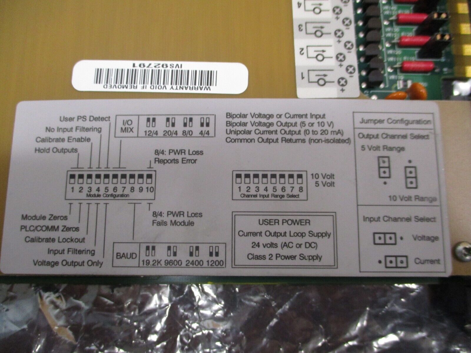Siemens Bipolar Analog Module 505-7016 8in/4out Used