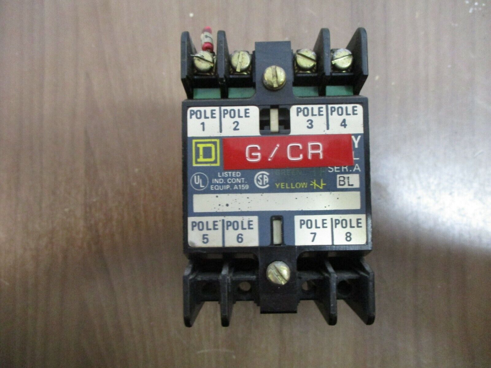 Square D Control Relay 8501 L0-40 A BL Ser. A 8P 10A 600V Used