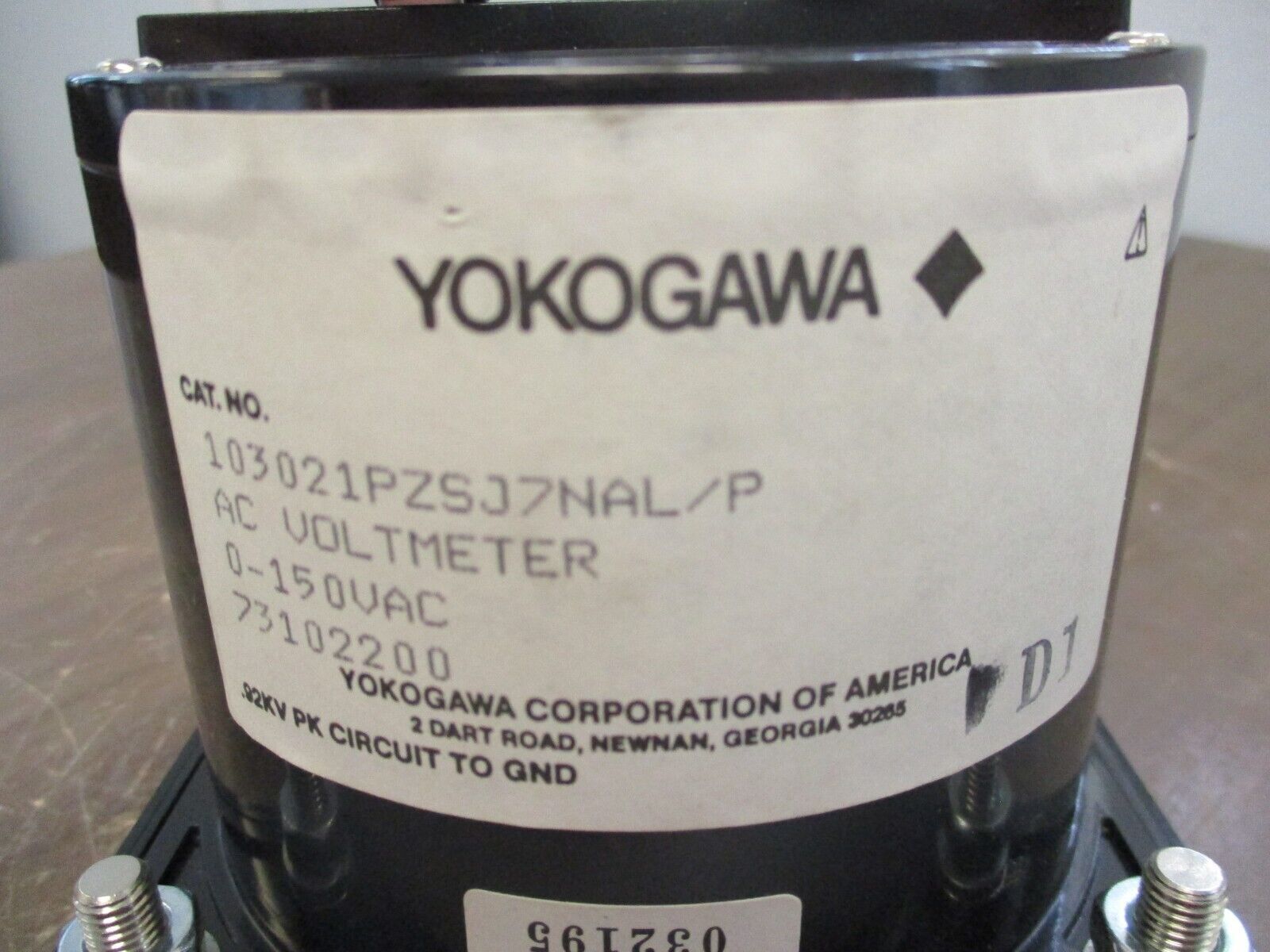 Siemens/Yokogawa AC Voltmeter 1030212PZSJ7NAL/P Range: 0-600V Used