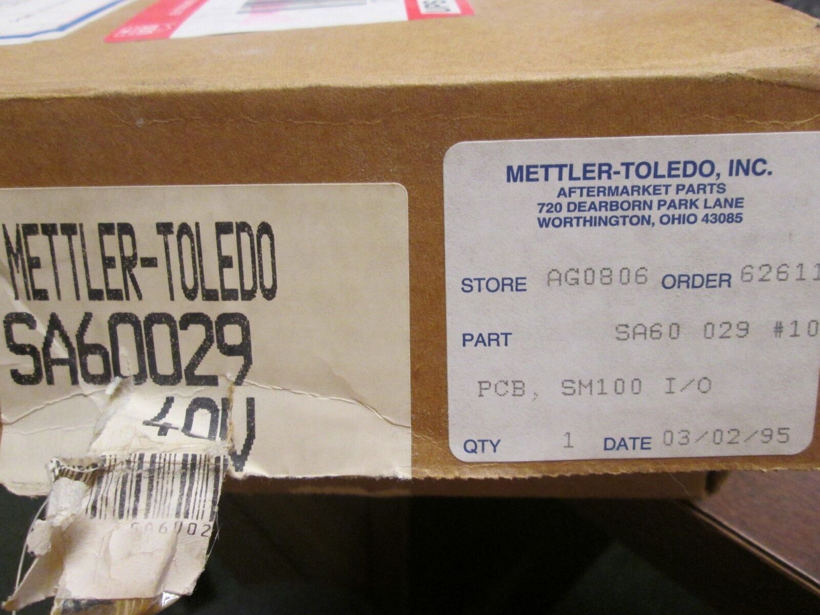 Mettler-Toledo Circuit Board SA60029 New Surplus