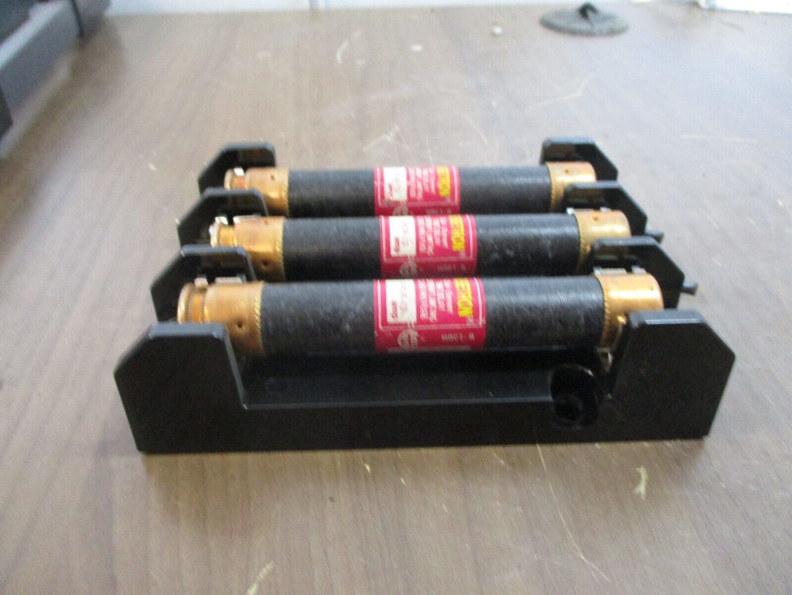 Marathon Fuse Block 6F30A3SP 30A 600V 3P w/ (3) 12A Fuses Used