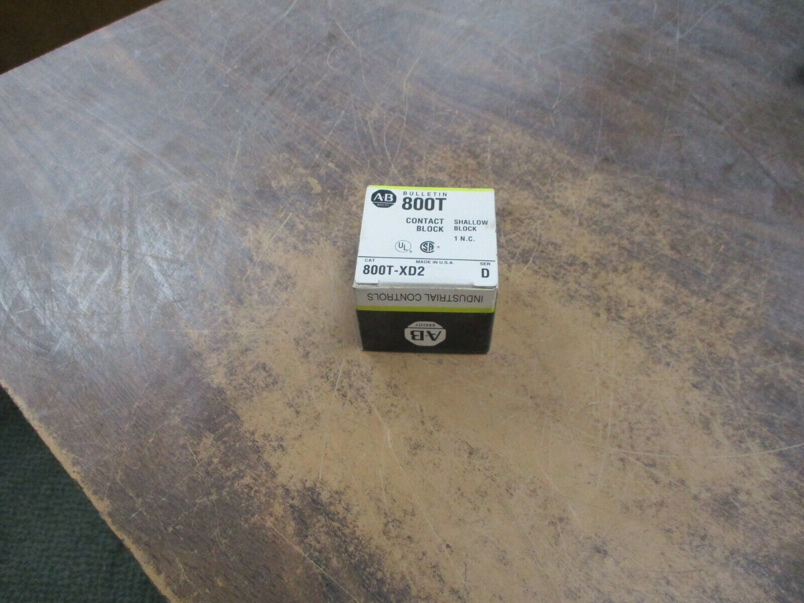 Allen-Bradley Aux Contact Block 800T-XD2 Ser. D 1 N.C. Shallow Block New Surplus