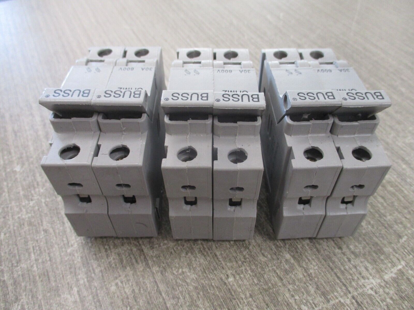 Buss Fuse Holder CHM2 30A 600V 2P *Lot of 3* Used