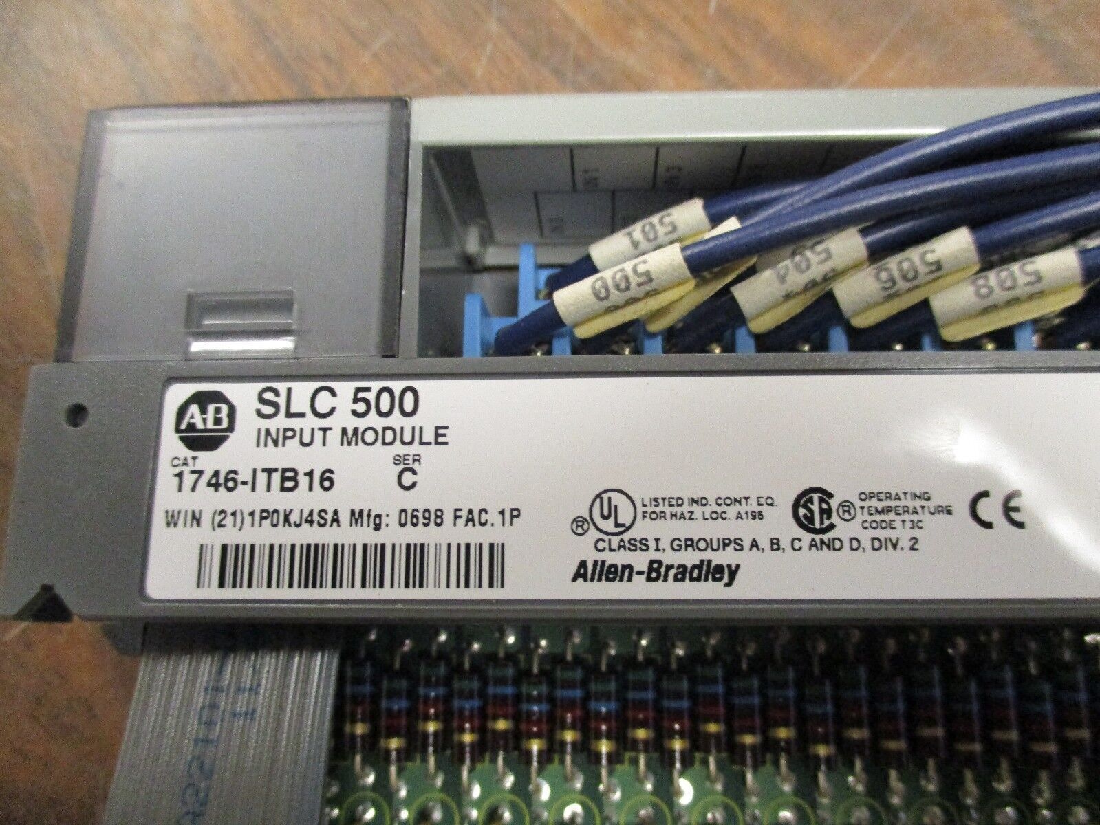 Allen-Bradley SLC 500 Input Module 1746-ITB16 Ser C 10-30VDC Used
