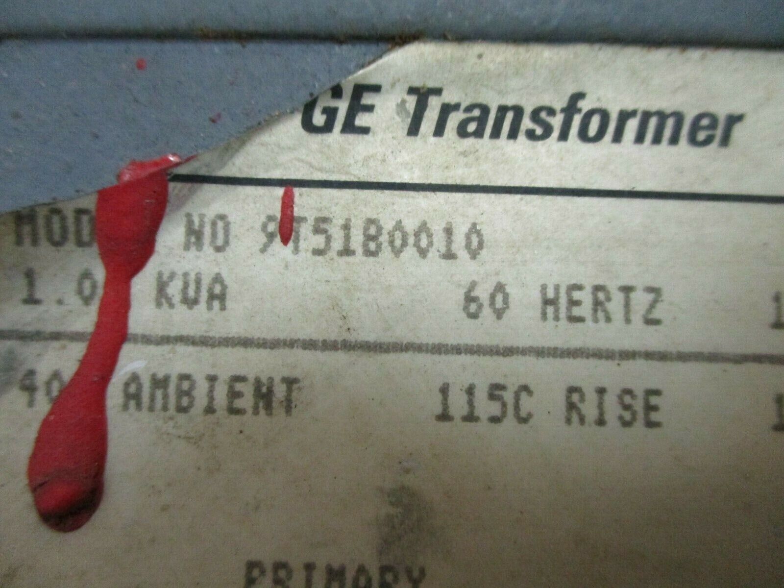 GE QB Transformer 9T51B0010 1.0kVA Pri: 240/480V Sec: 120/240V 60Hz 1Ph Used
