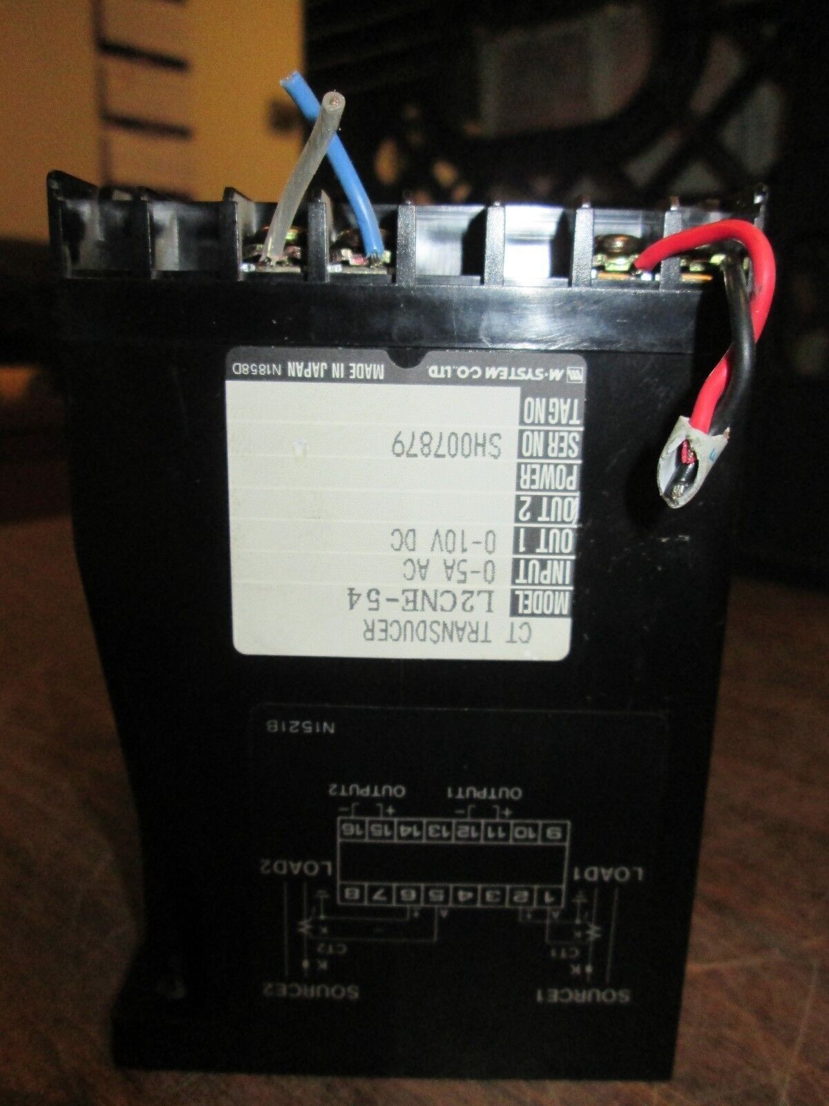 M-System CT Transducer L2CNE-54 Input: 0-5A AC Output: 0-10V DC Used