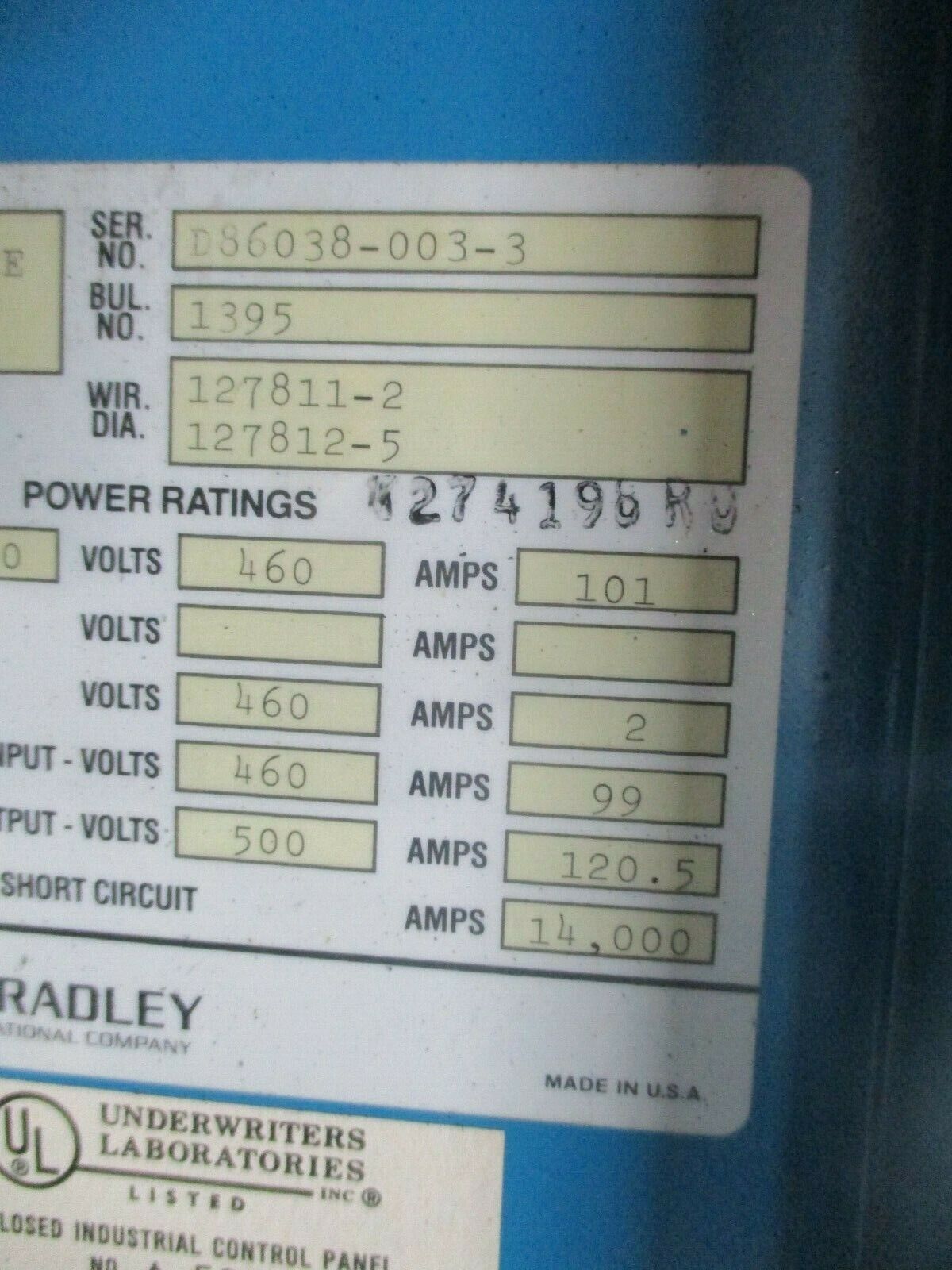 Allen-Bradley Series 2 DC Unit Drive 1395-AR-1B-A140-FE1-CF1-LD-AD-SA 75HP Used