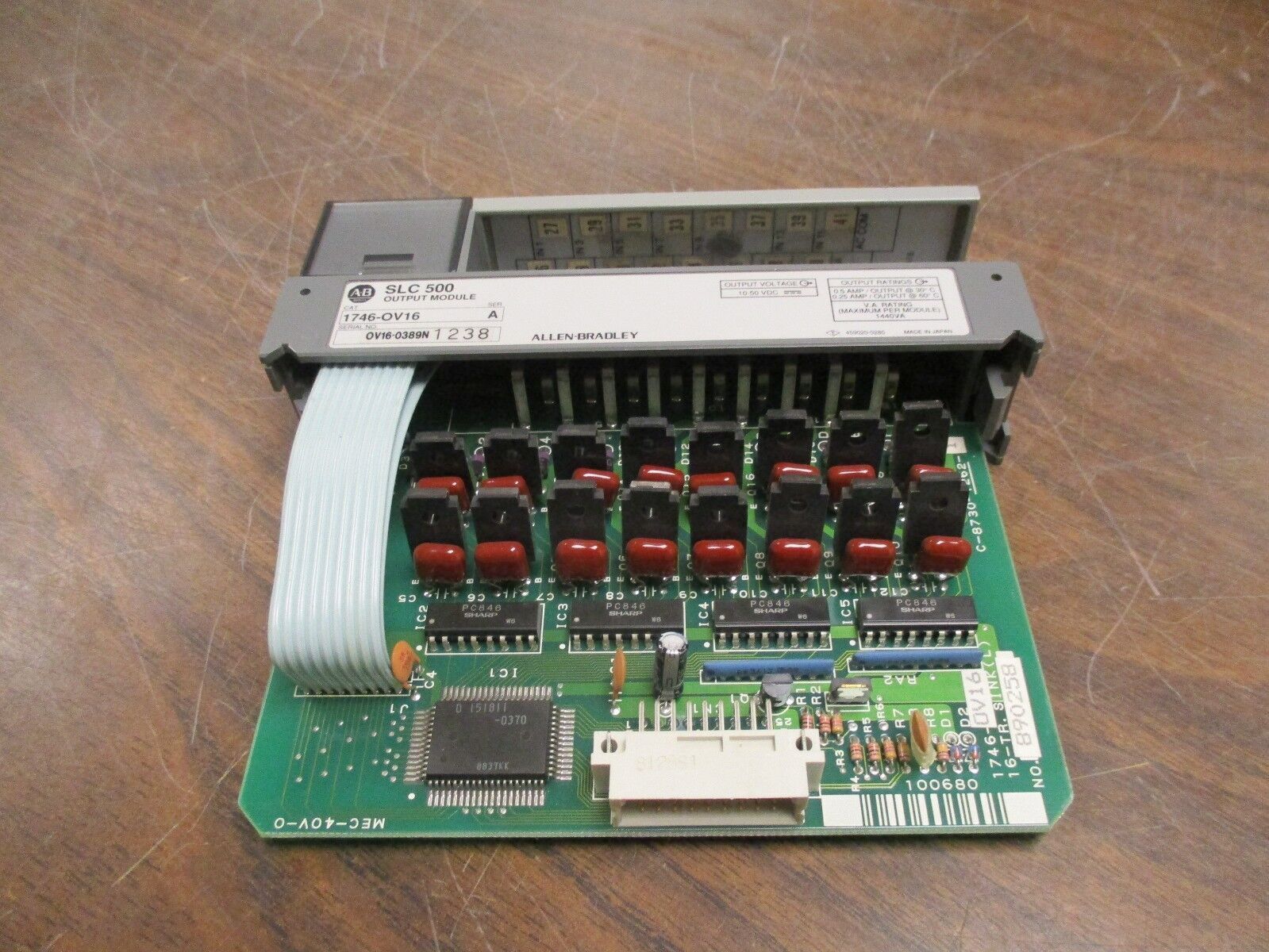 Allen-Bradley SLC 500 Output Module 1746-OV16 Ser A 10-50VDC Output Used
