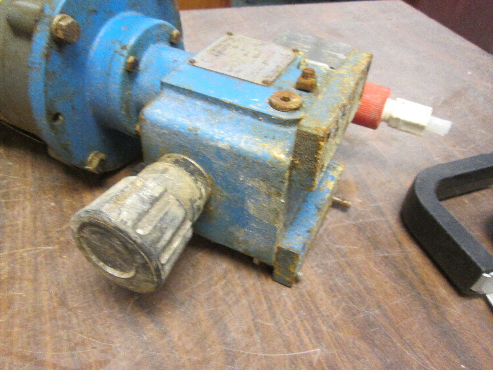 American Lewa Pump w/ Motor C150P Stroke: 0-5 Frequency: 9.5 0.75HP Used
