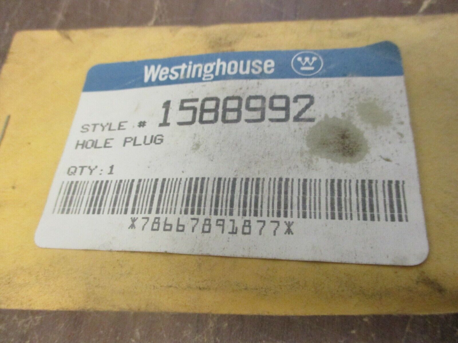 Westinghouse Hole Plug Kit 1588992 New Surplus