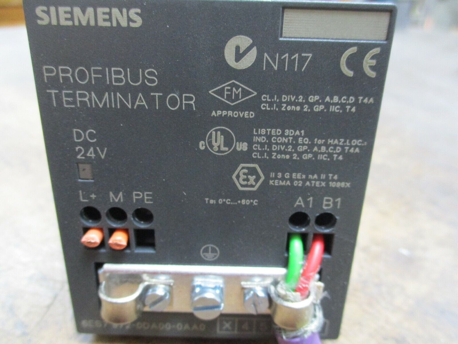 Siemens Profibus Terminator 6ES7 972-0DA00-0AA0 24VDC Used