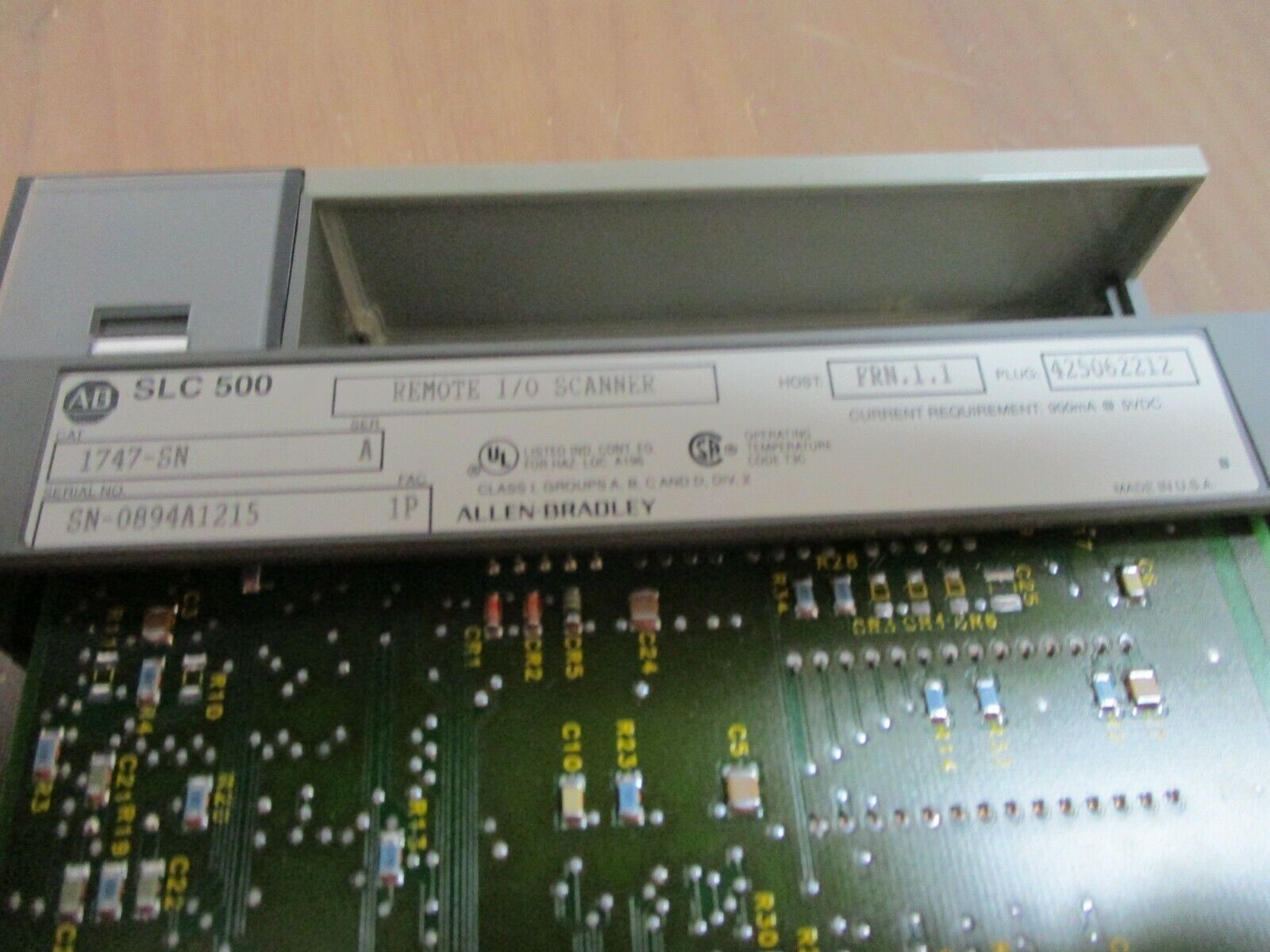 Allen-Bradley SLC 500 Remote I/O Scanner 1747-SN Ser. A FRN: 1.1 Plug: 425062212