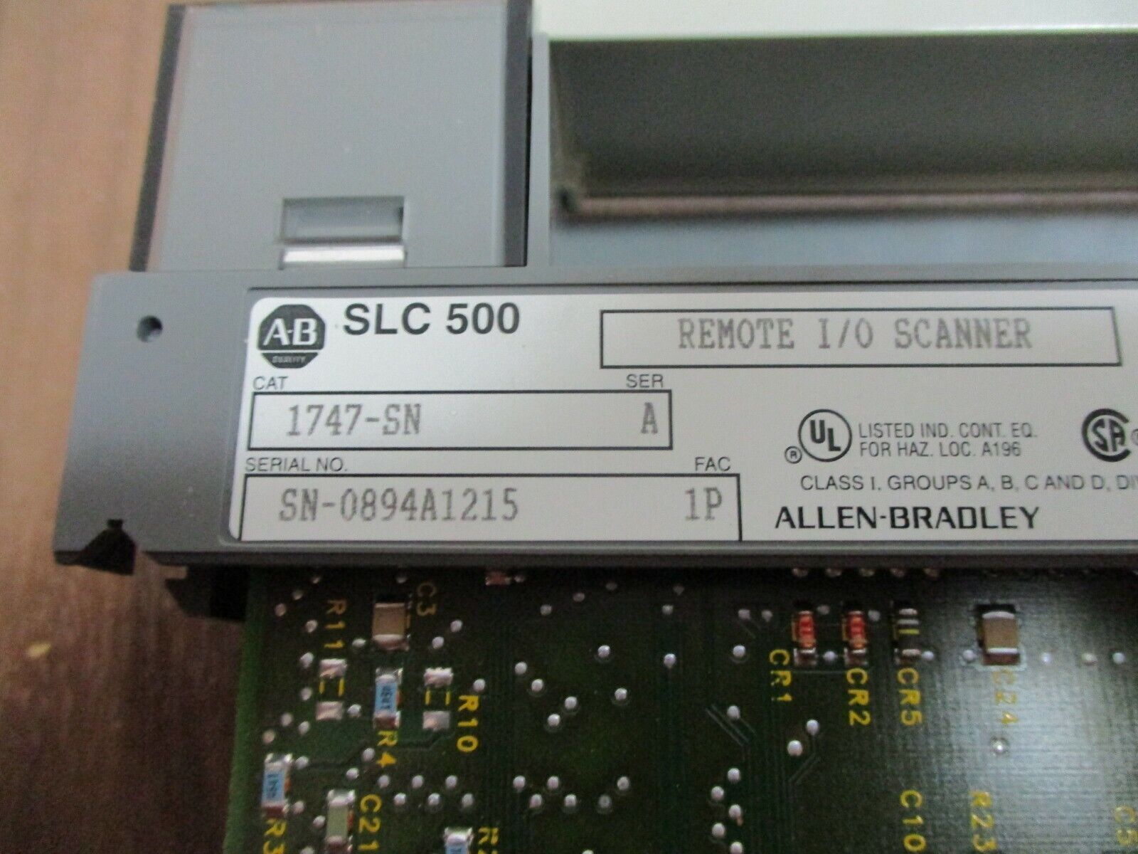 Allen-Bradley SLC 500 Remote I/O Scanner 1747-SN Ser. A FRN: 1.1 Plug: 425062212