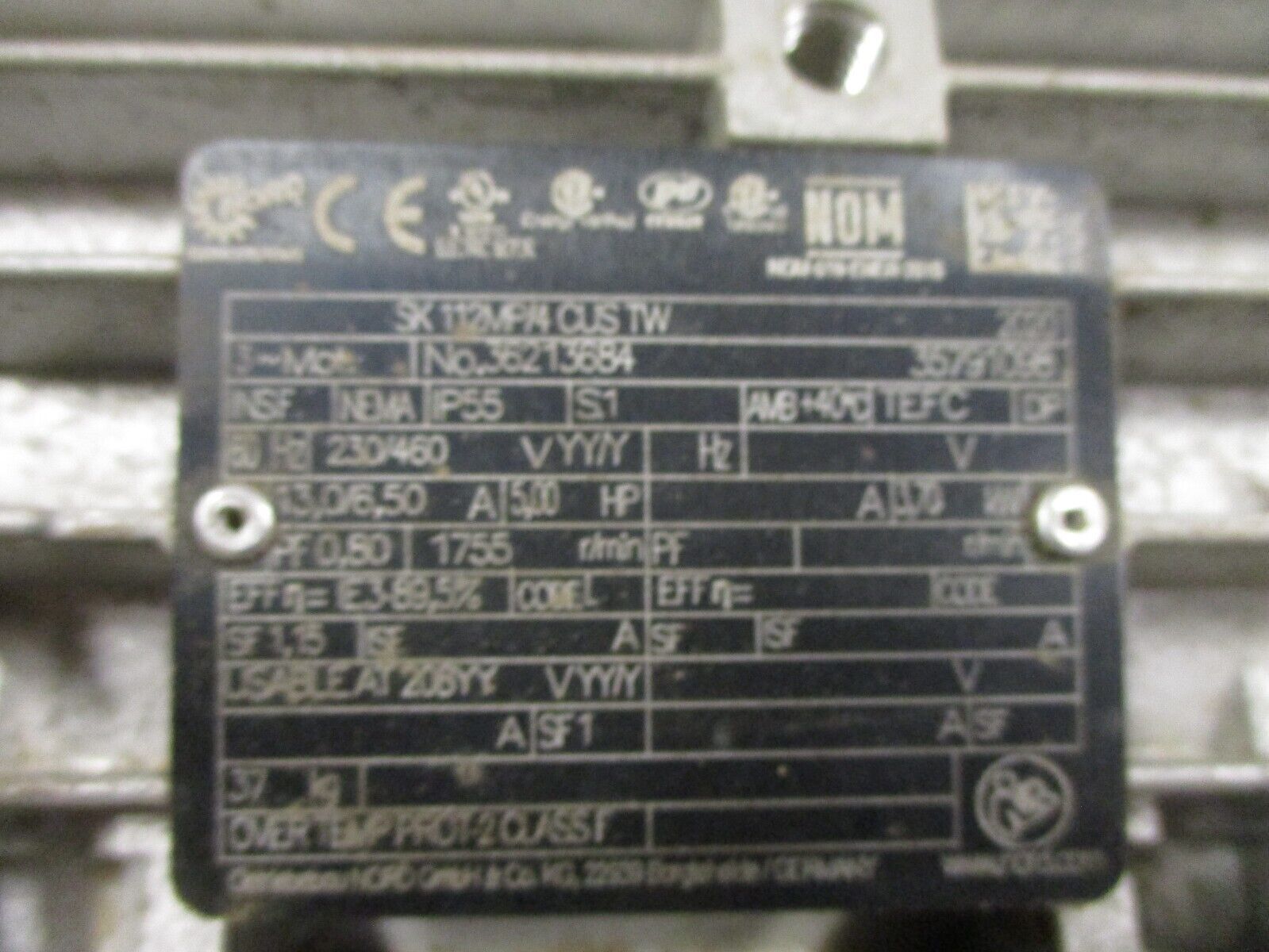 Nord Gearmotor 973.1-112MP/4 CUS TW 5.00HP 23783 lb-In Used