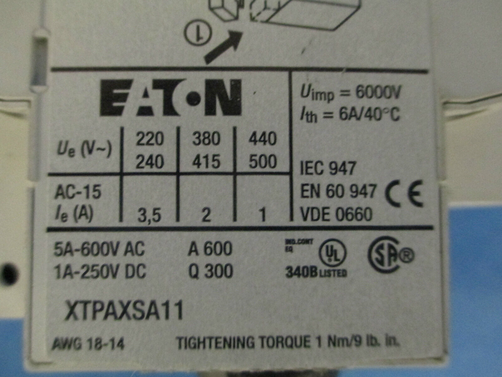Eaton XTPR040DC1, 40A 600V