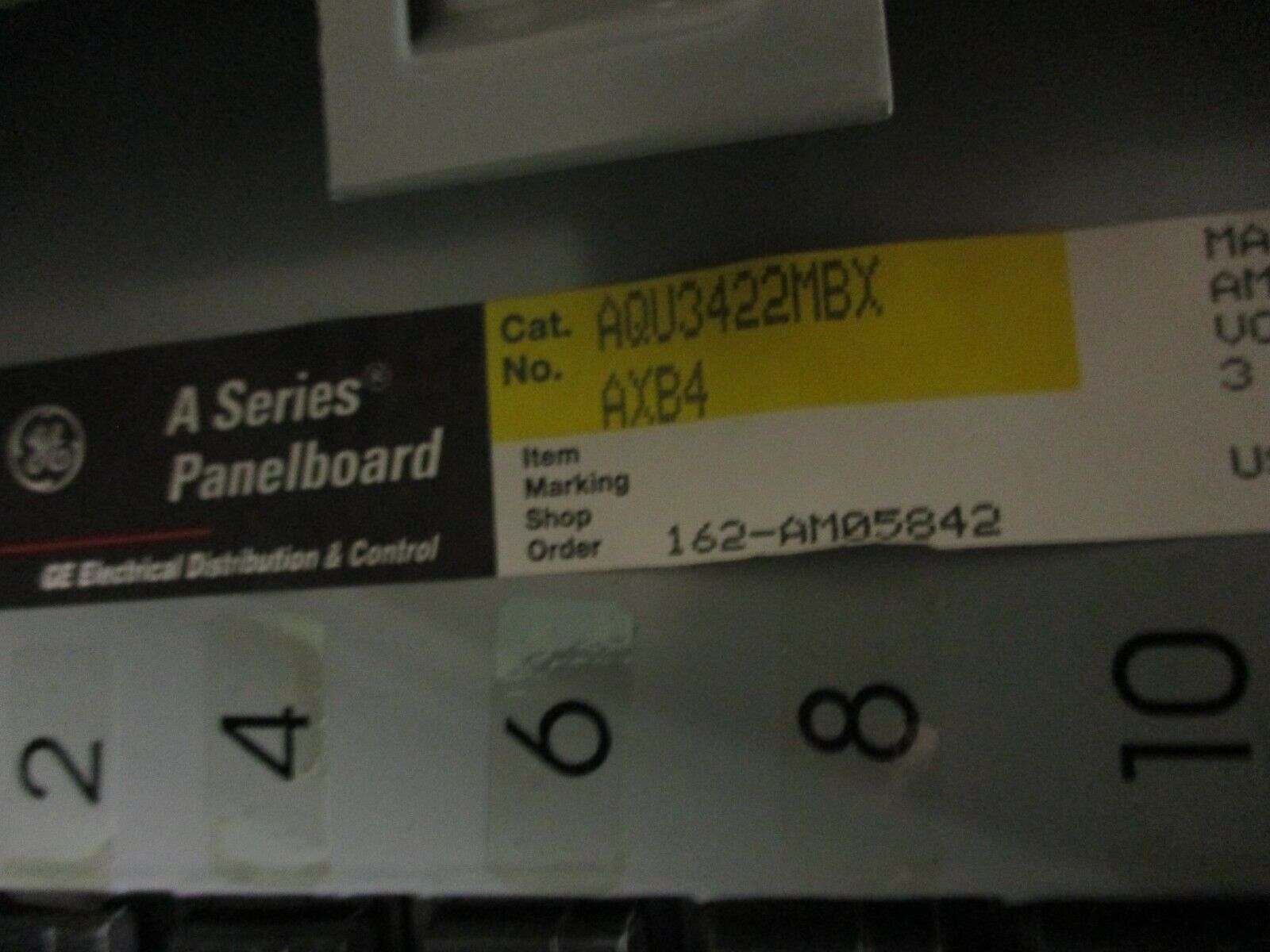 GE Main Breaker Circuit Breaker Panel w/Surge Suppressor AQU3422MBX 225A Max 3Ph