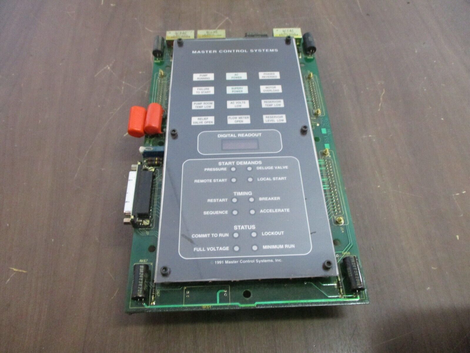 Master Control Systems Control Panel Assembly 5625 ISS Used