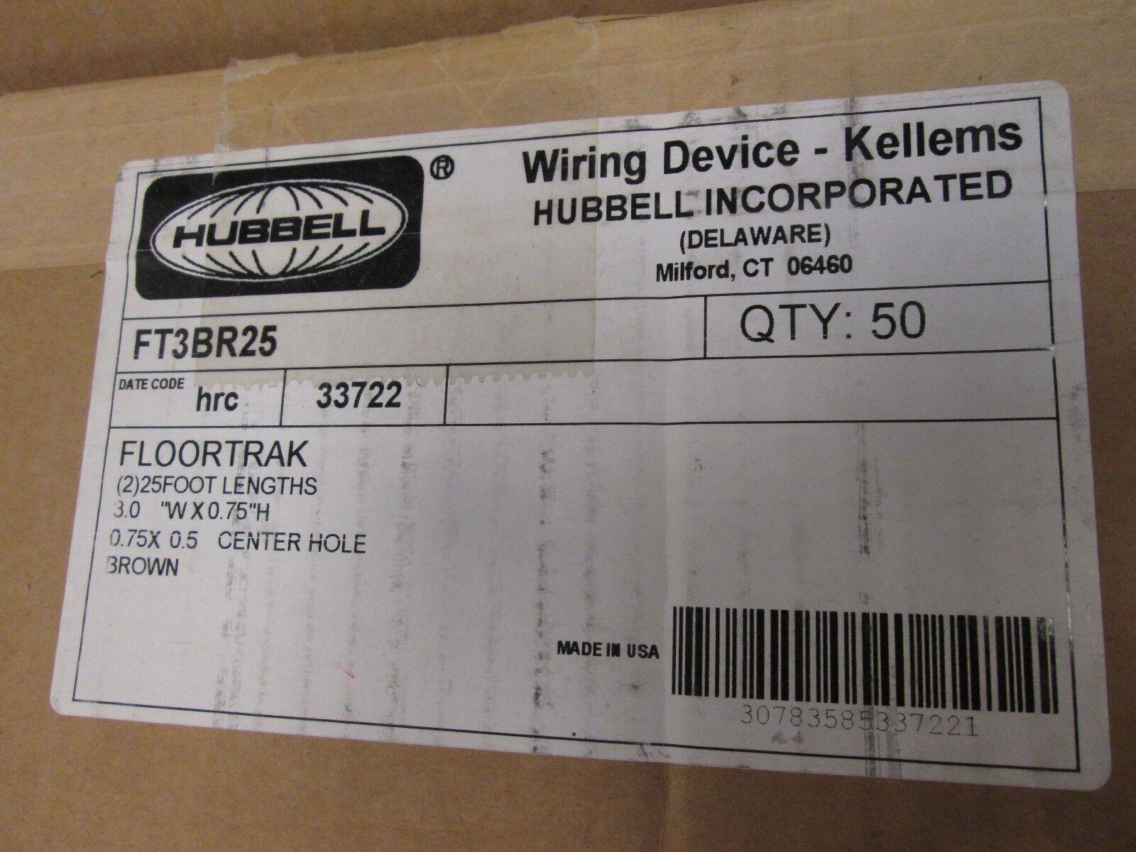 Hubbell Floortrak FT3BR25 25' New Surplus