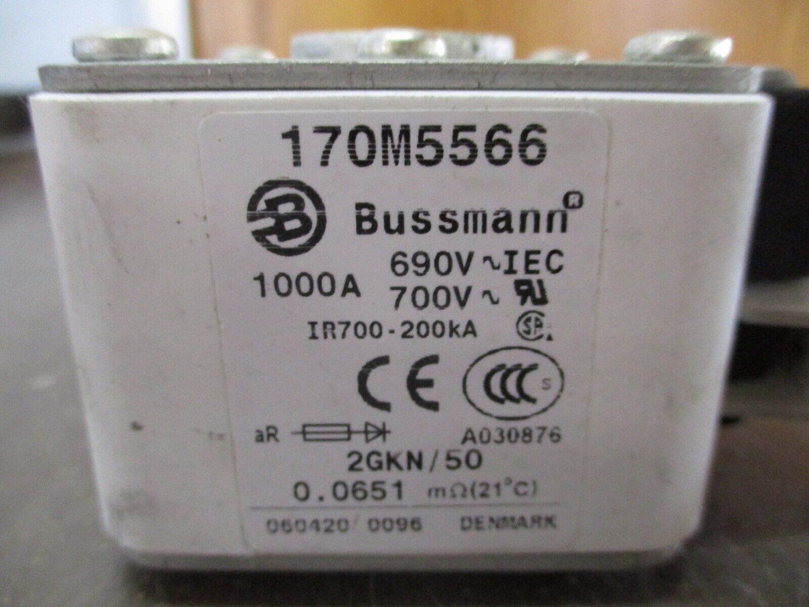 Bussmann Fuse 170M5566 700V 1000A Used