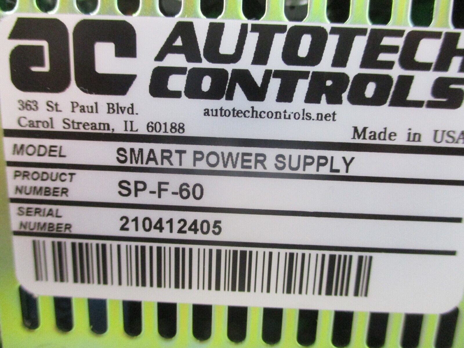 Autotech Controls Smart Power Supply SP-F-60 New Surplus