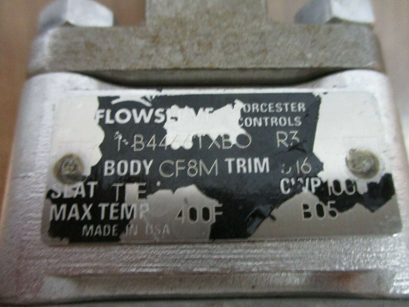 Flowserve Worcester Controls Ball Valve 1B4466TXBO R3 Body: CF8M Trim: 316 Used